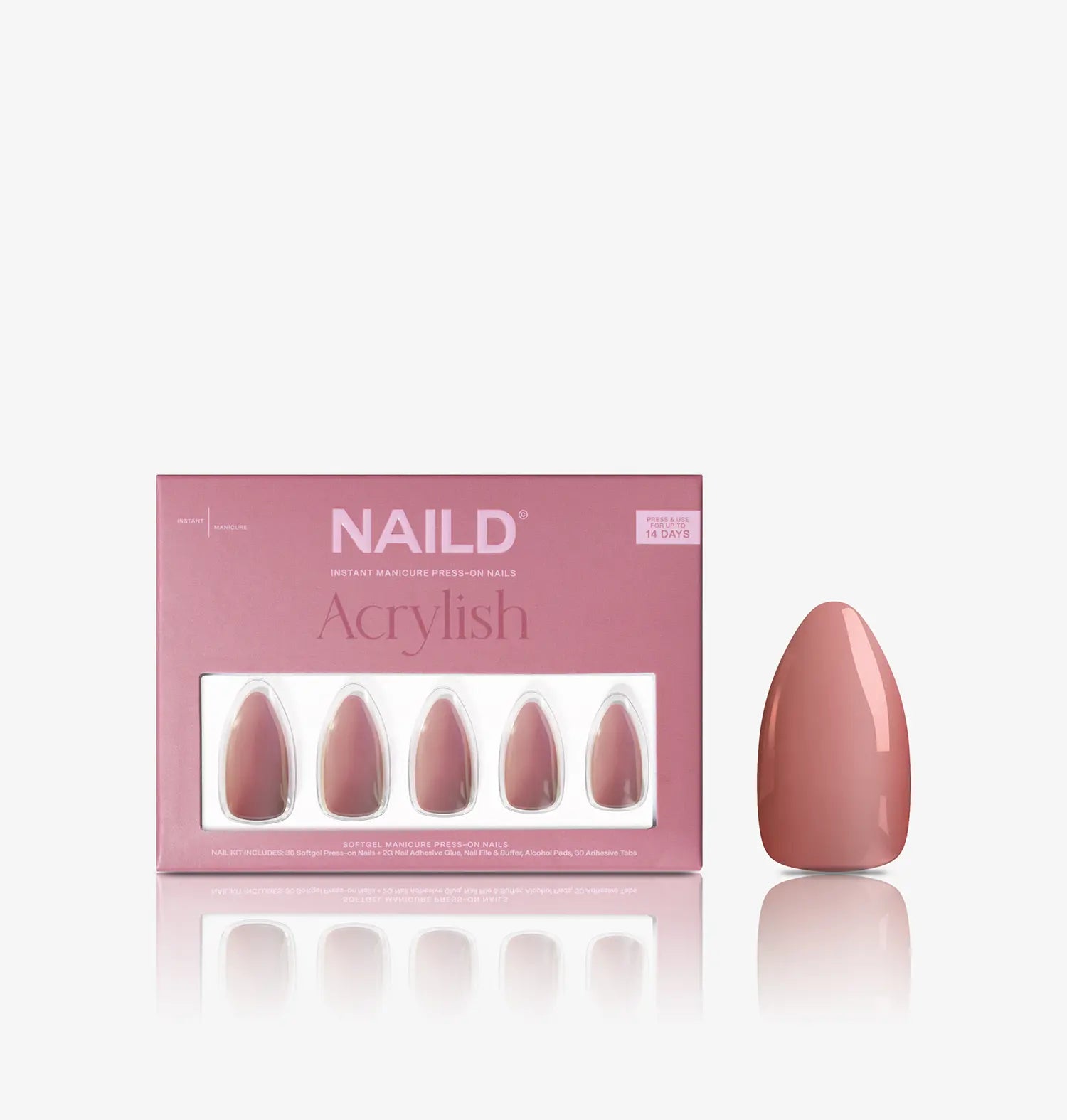 Vintage almond Softgel Press On Nails (inkl. Klebesticker & Nagelkleber)