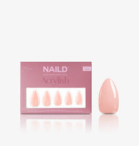 Nude #1 Almond Softgel Press On Nails (inkl. Klebesticker & Nagelkleber)