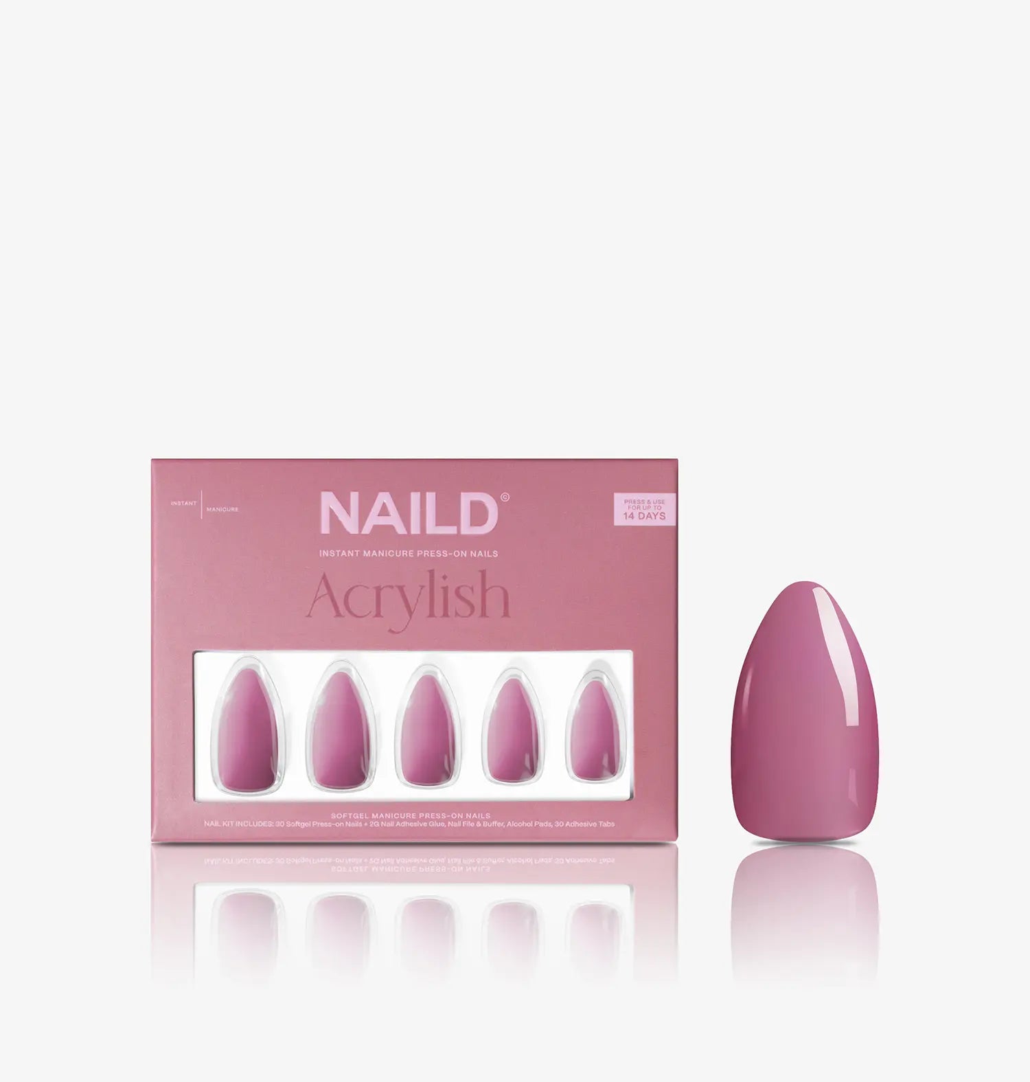 Rosewood almond Softgel Press On Nails (inkl. Klebesticker & Nagelkleber)