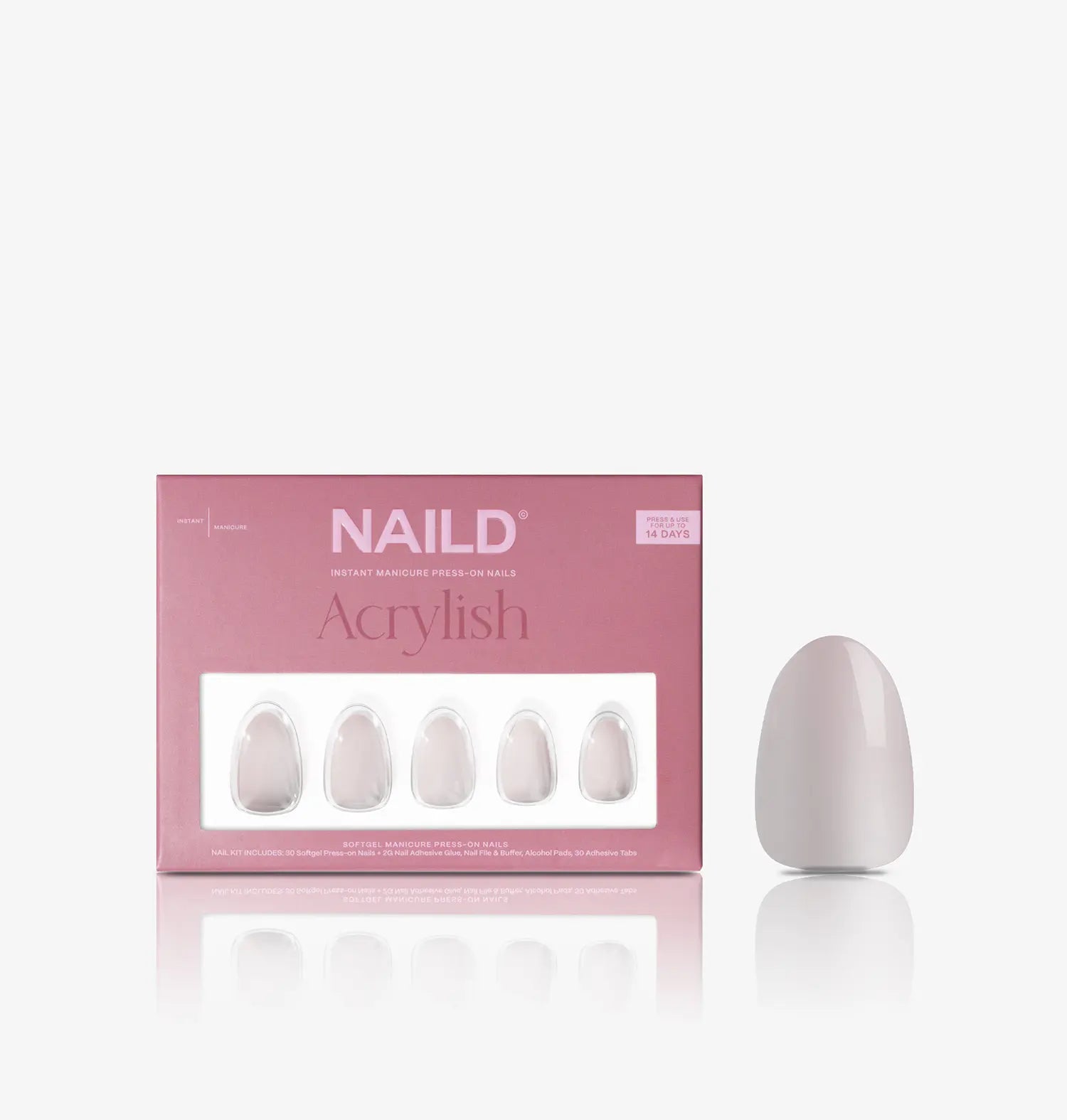 Nude Pearl short xs rounded Softgel Press on Nails (inkl. Klebesticker & Nagelkleber)