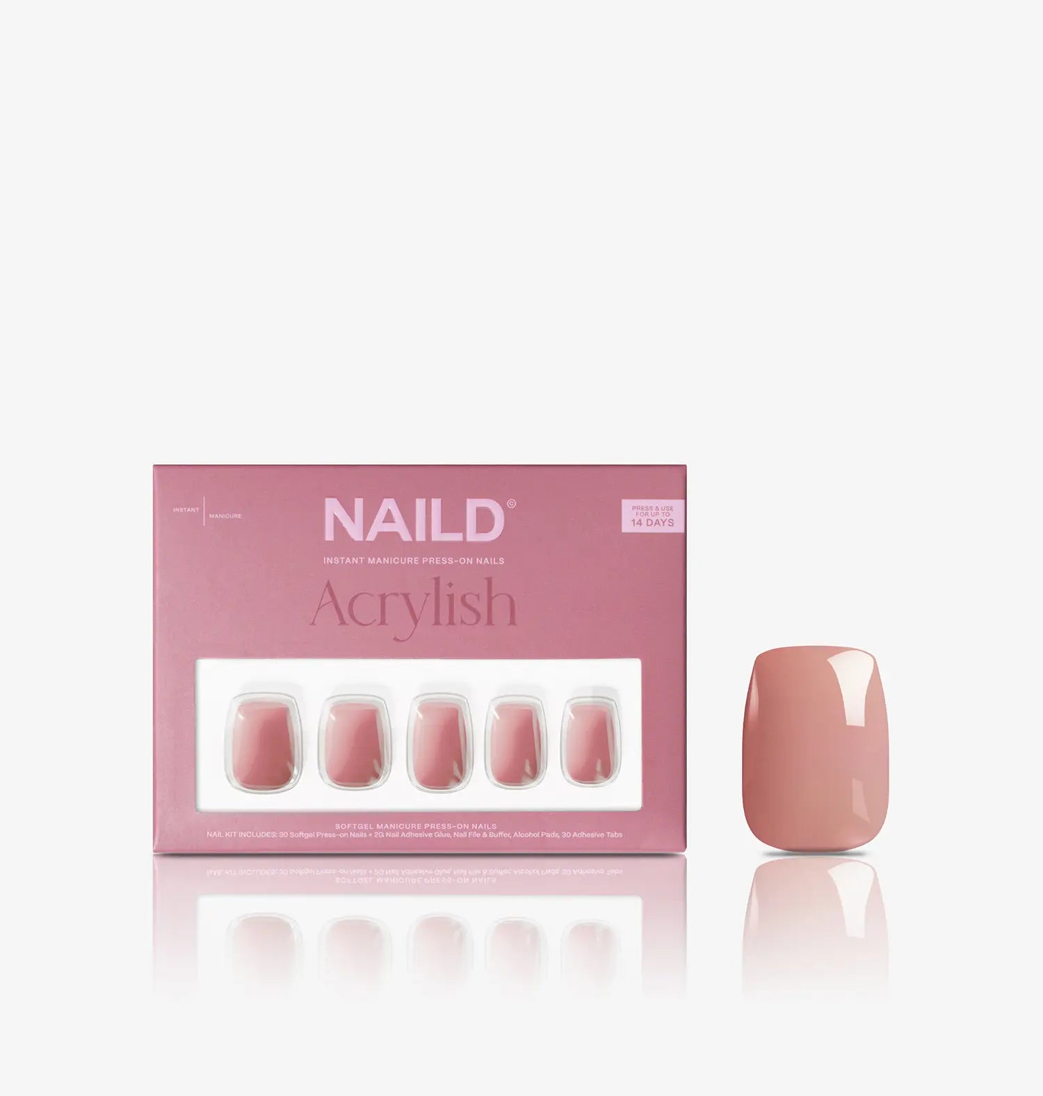 Vintage short s square Softgel Press On Nails (inkl. Klebesticker & Nagelkleber)