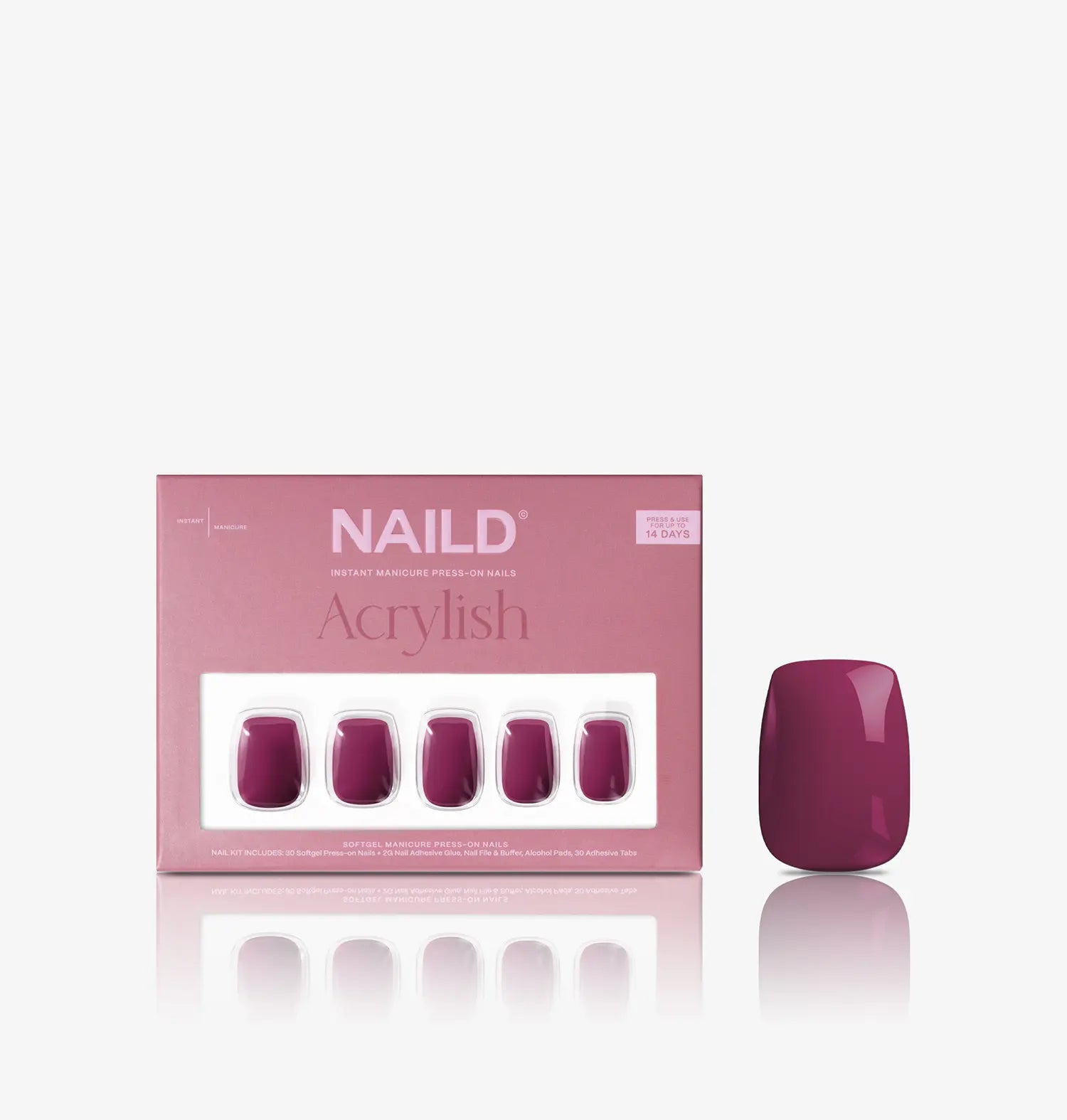 Wild berry short s square Softgel Press on Nails (inkl. Klebesticker & Nagelkleber)
