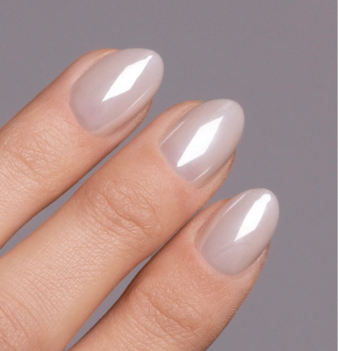 Nude Pearl short xs rounded Softgel Press on Nails (inkl. Klebesticker & Nagelkleber)