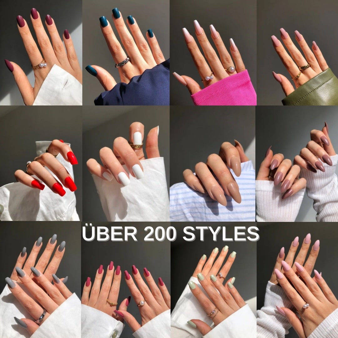 Roma rose matte extra-long Press on Nails