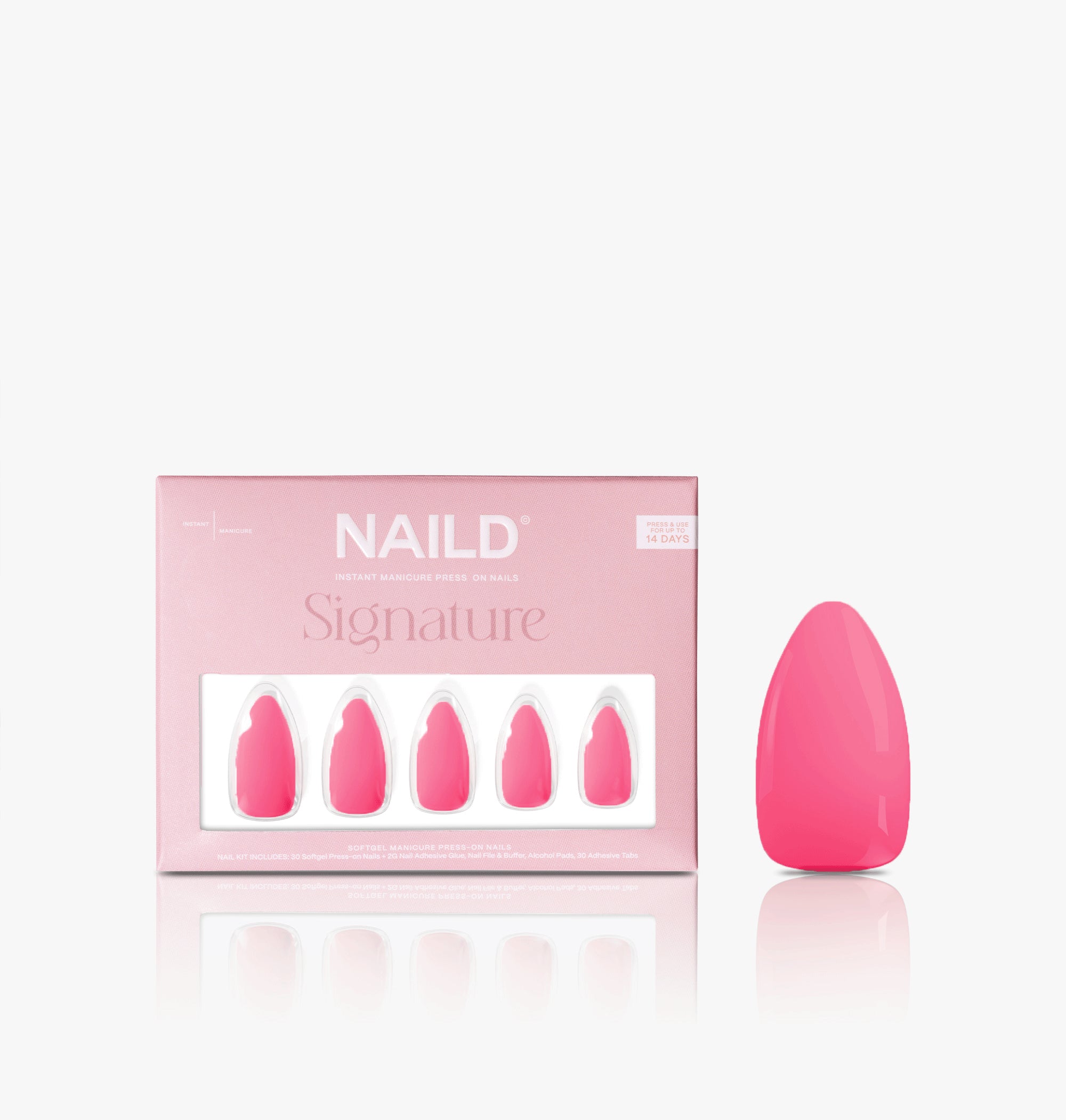 Blush Affair almond Softgel Press On Nails (inkl. Klebesticker & Nagelkleber)