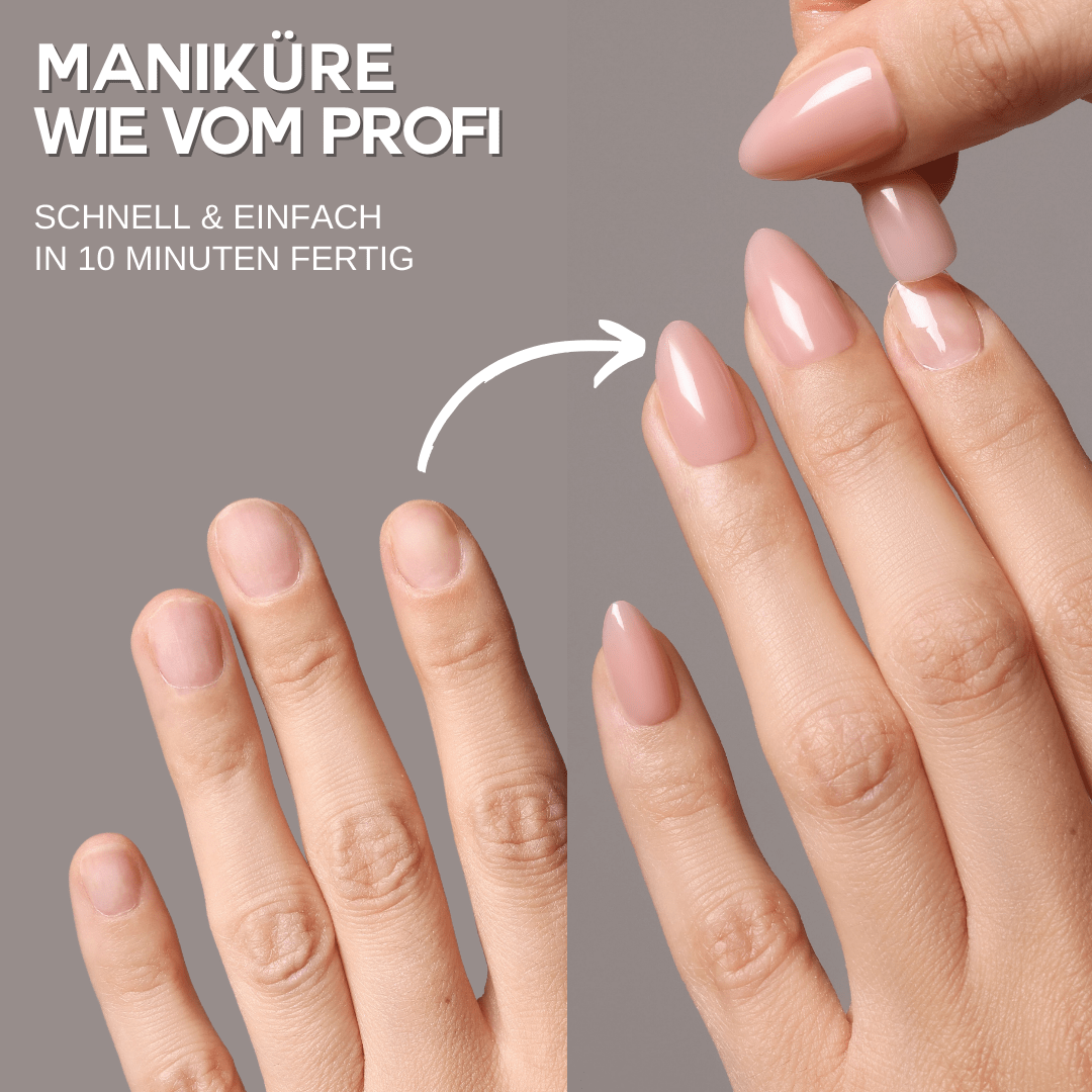 Micro french short s square Softgel Press On Nails (inkl. Klebesticker & Nagelkleber)