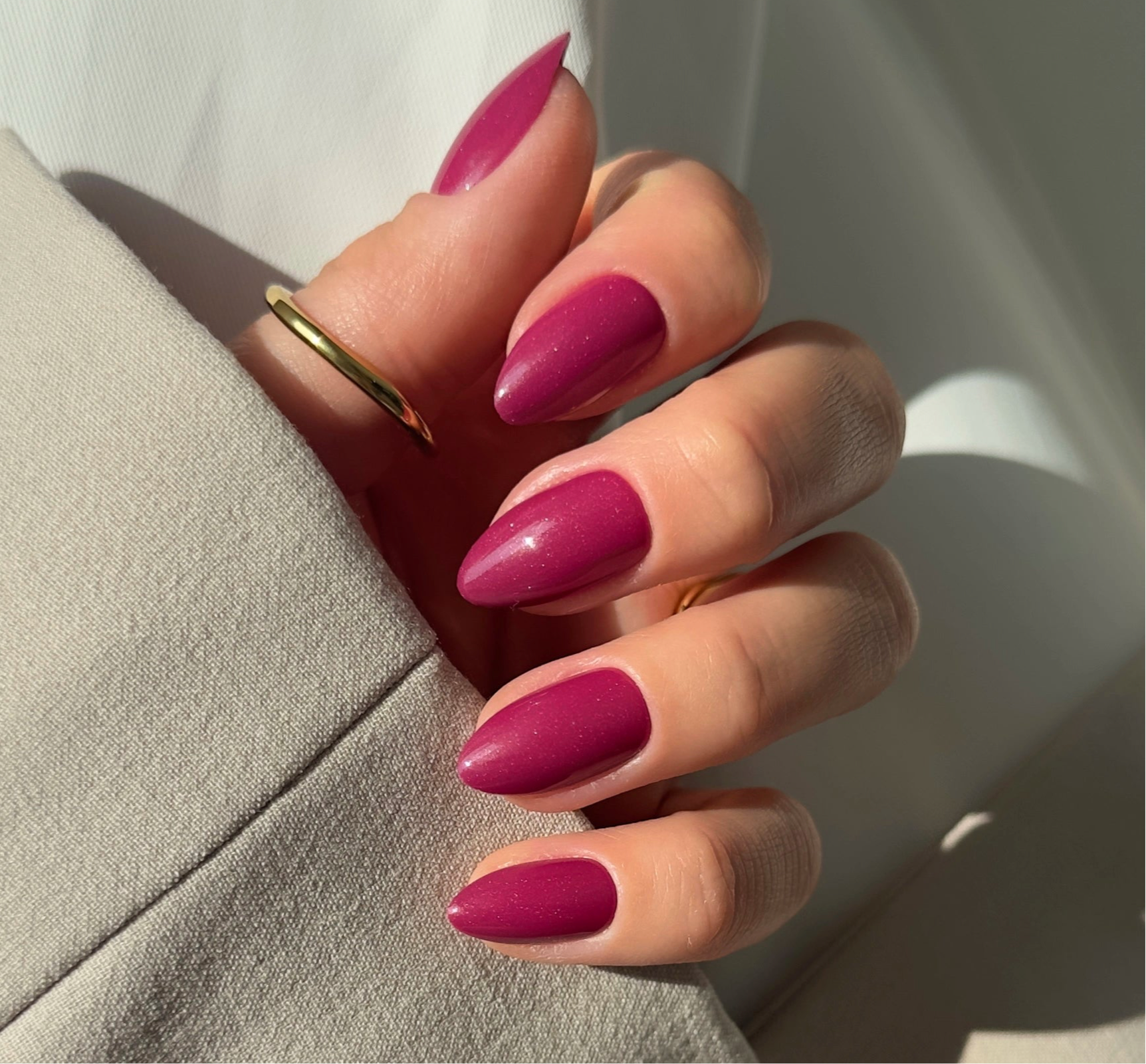 Plum chic almond Softgel Press On Nails (inkl. Klebesticker & Nagelkleber)