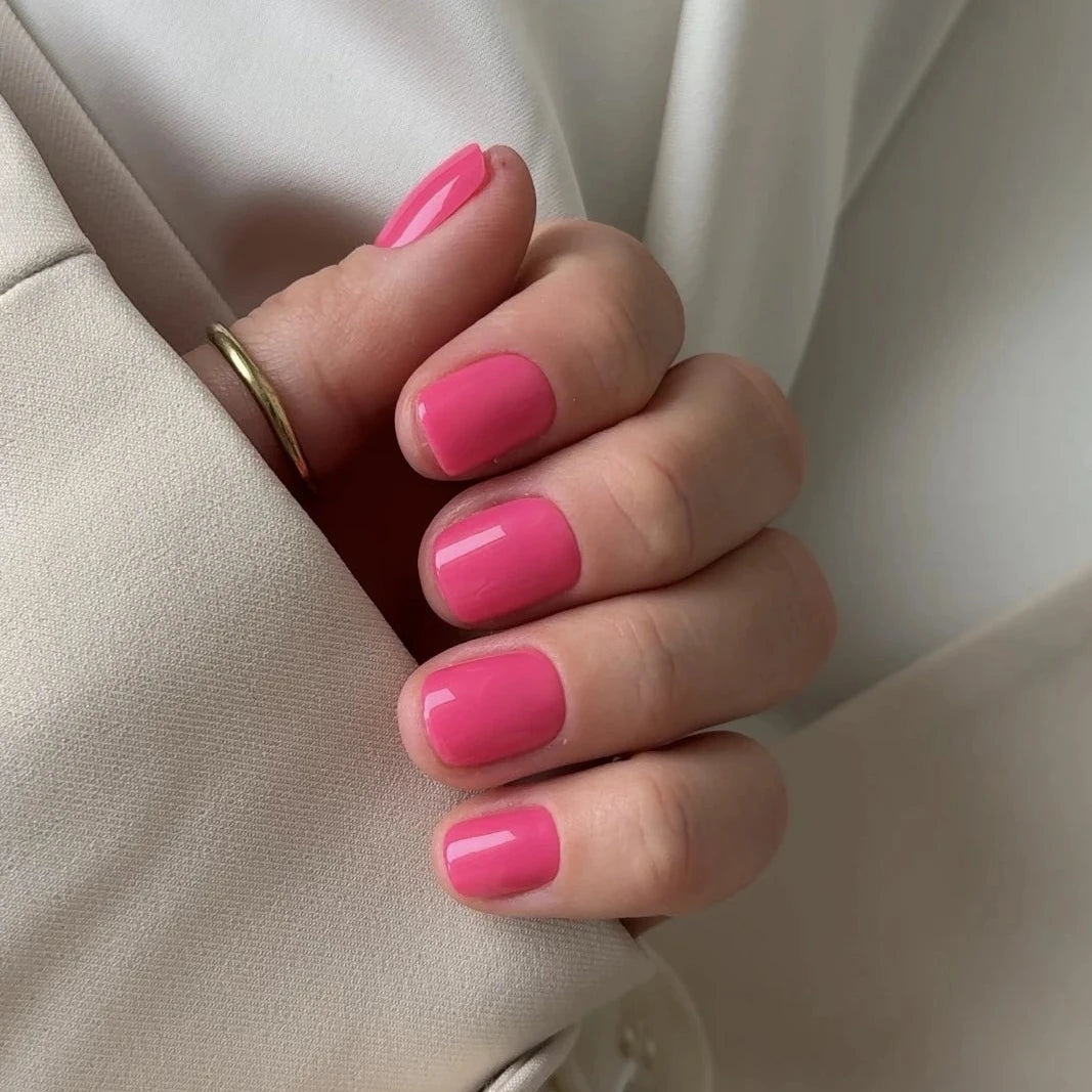 Belle Pink Short XXS Square Softgel Press on Nails (inkl. Klebesticker & Nagelkleber)