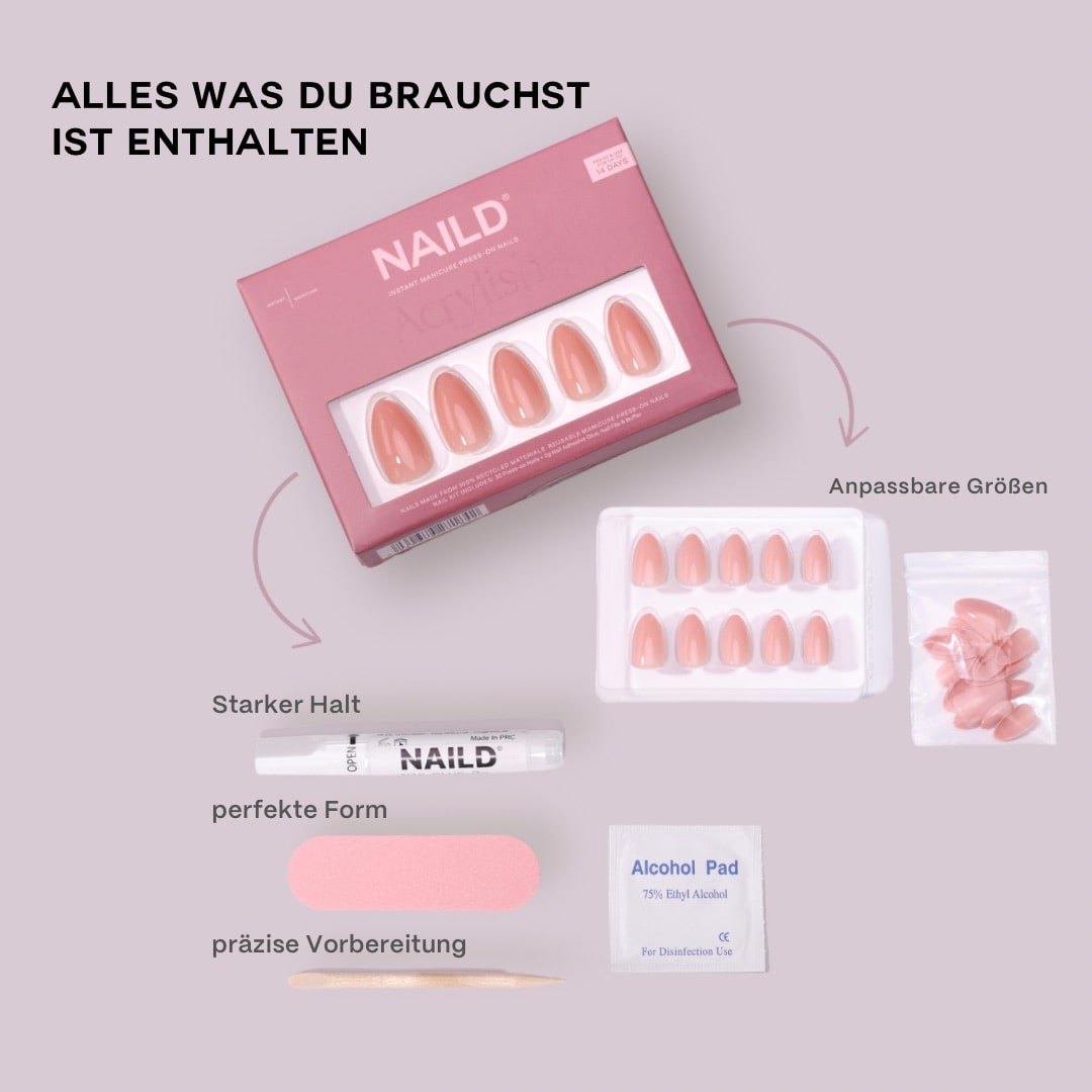 Cat eye almond extra- long Press on Nails (inkl. Nagelkleber)