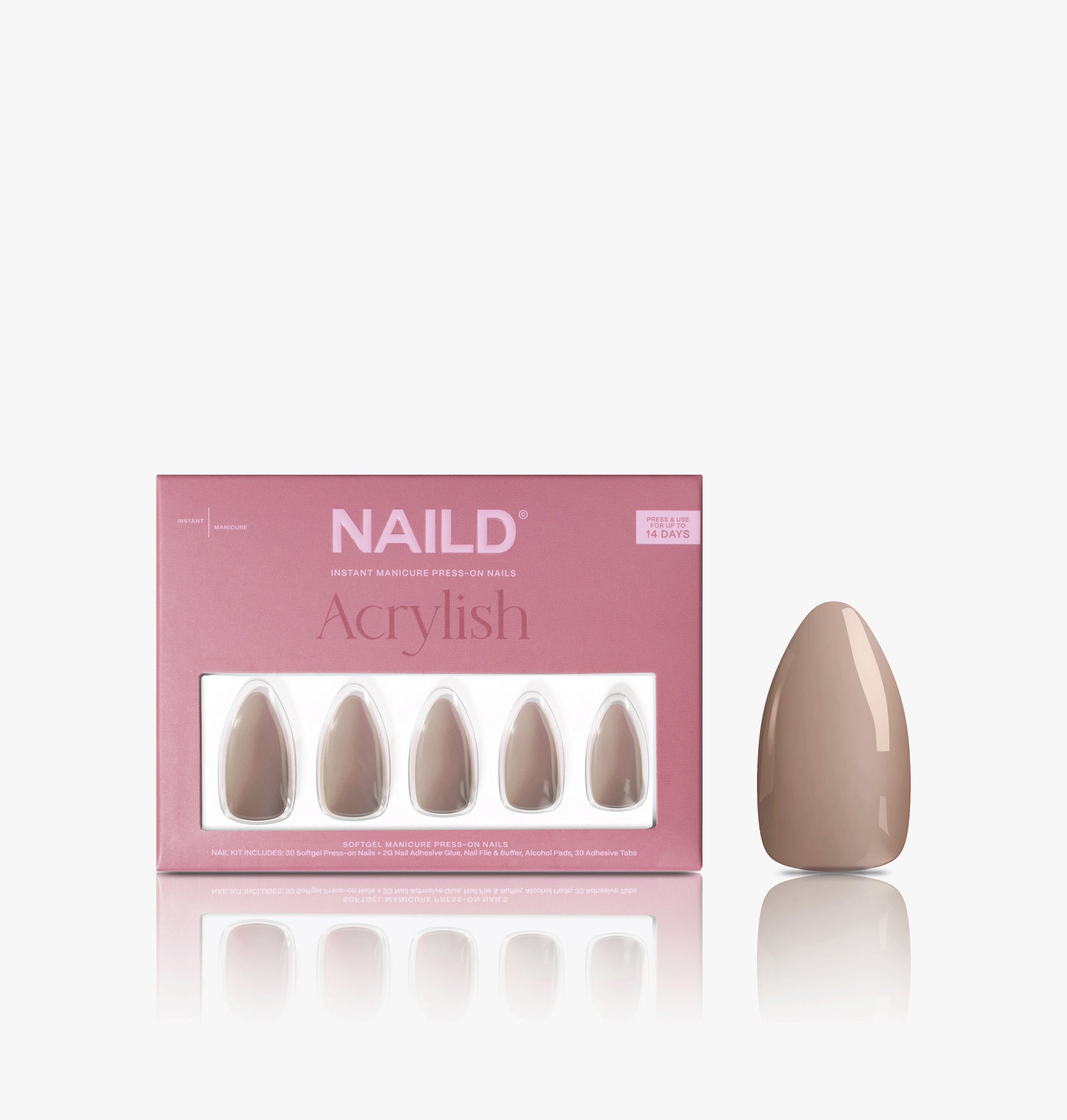 Latte glow almond Softgel Press On Nails (inkl. Klebesticker & Nagelkleber)