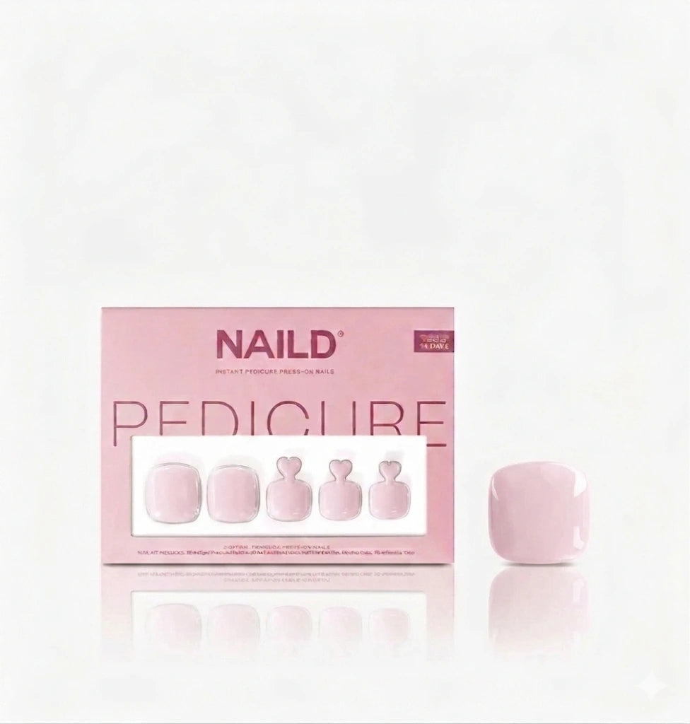 Pink Toe Softgel Press On Nails (32 Nägel inkl. Klebesticker & Nagelkleber)
