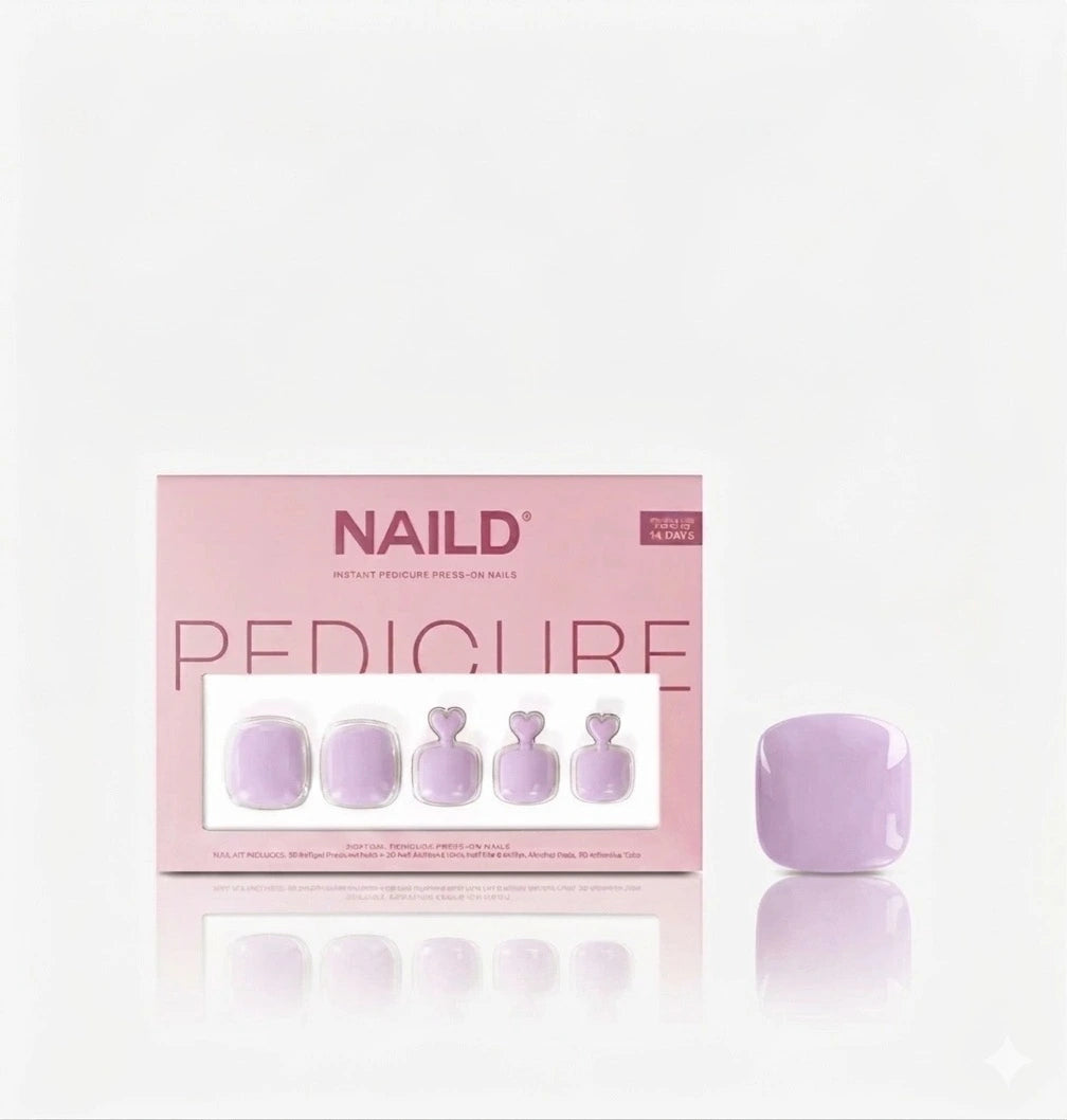 Lila Toe Softgel Press On Nails (32 Nägel inkl. Klebesticker & Nagelkleber)