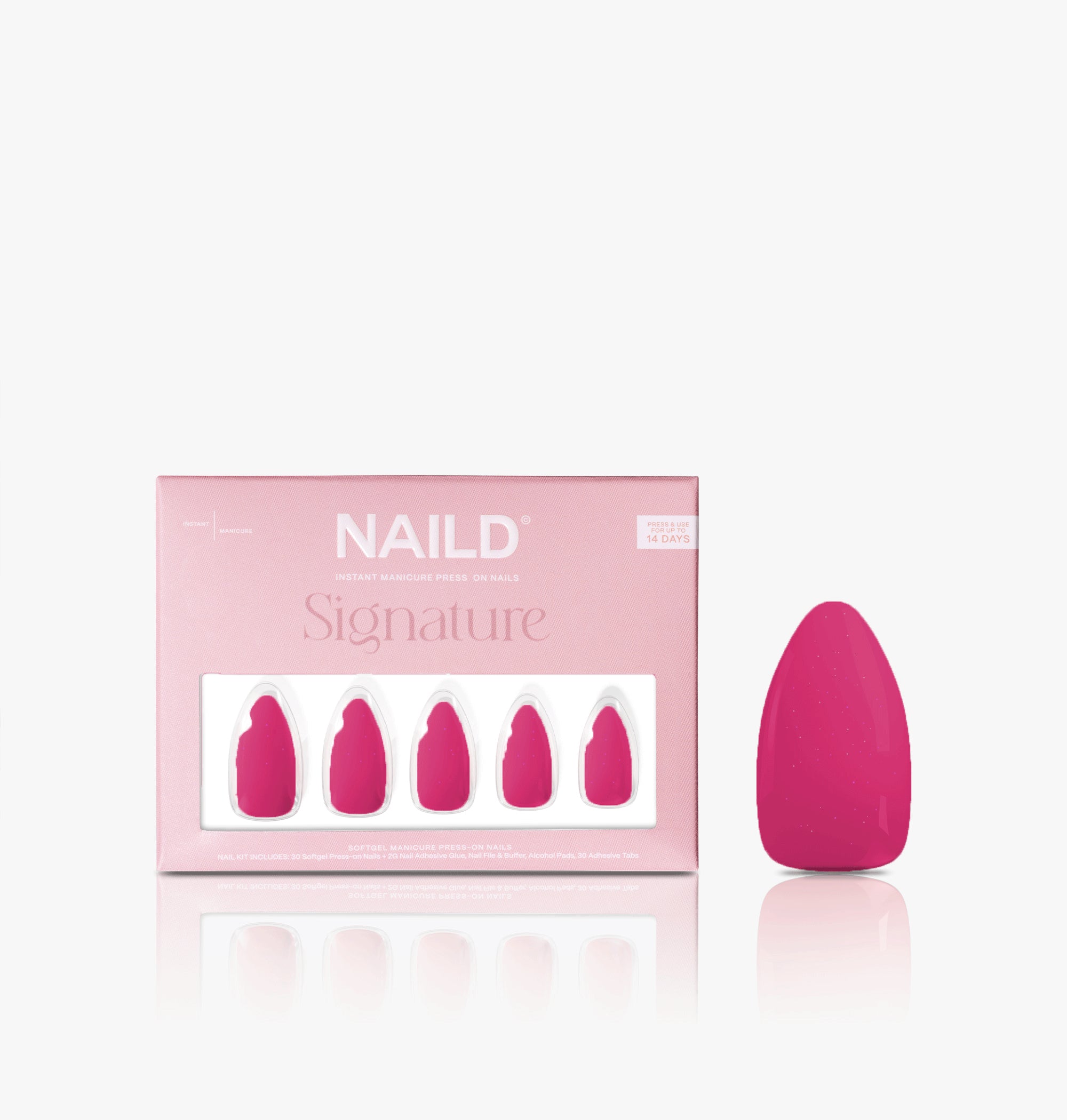 Plum chic almond Softgel Press On Nails (inkl. Klebesticker & Nagelkleber)