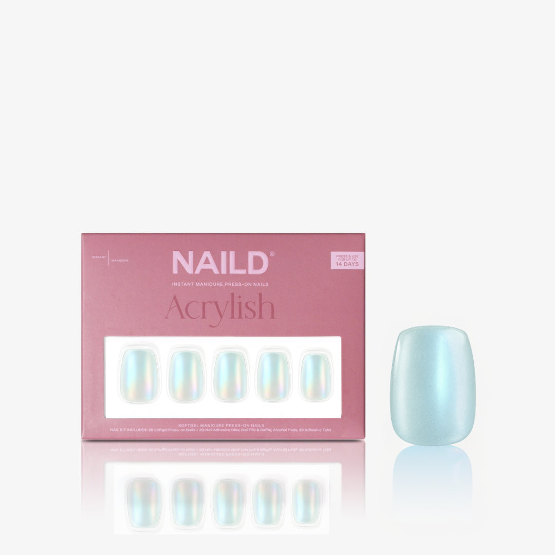 Ash Short Square Softgel Press On Nails (inkl. Klebesticker & Nagelkleber)