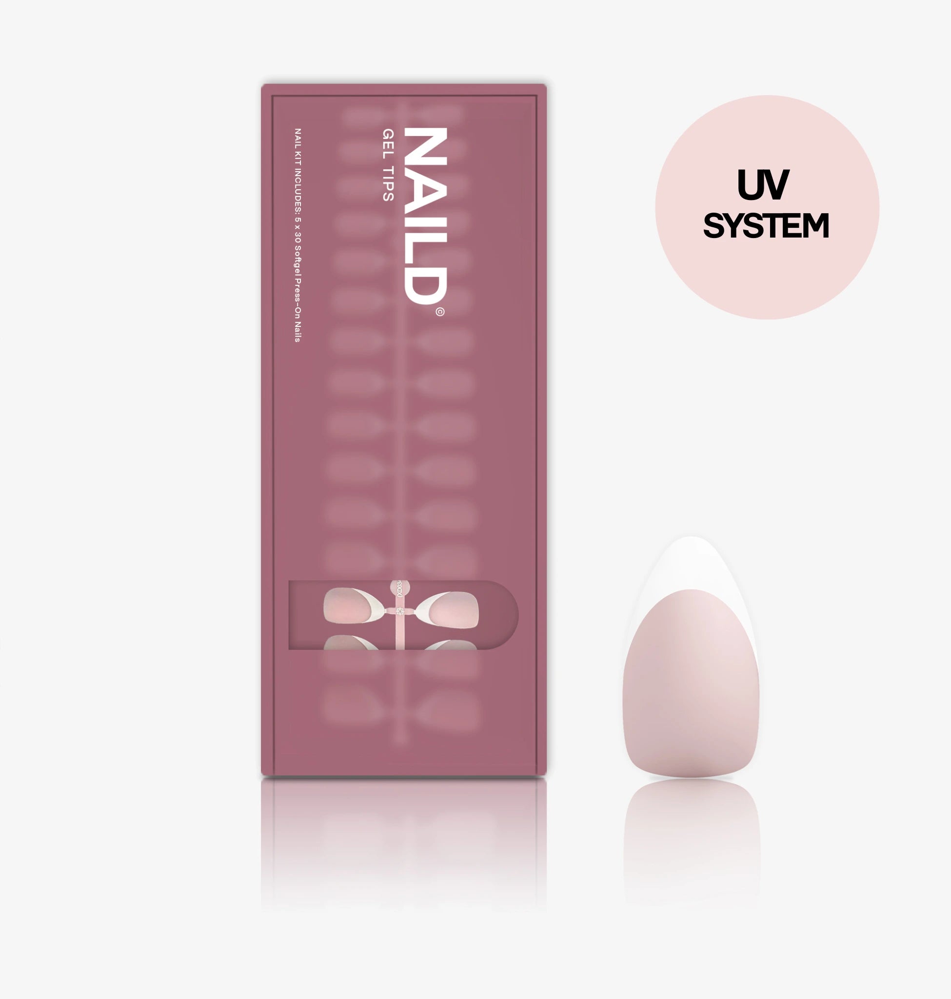 Gel Pro Softgel Tips French Almond (Zum Aushärten mit einer UV Lampe)