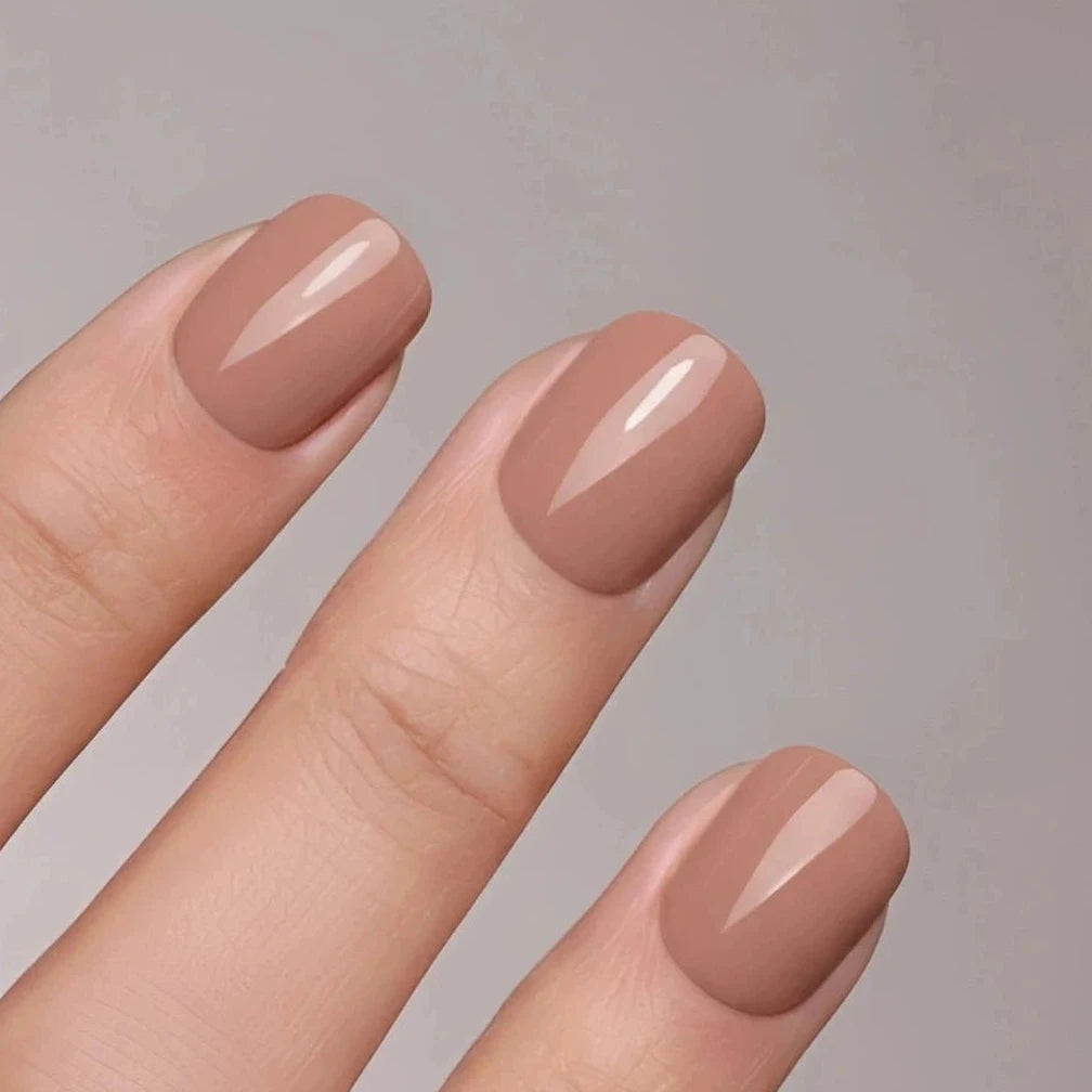 Toffee Nude XS Square Softgel Press on Nails (inkl. Klebesticker & Nagelkleber)