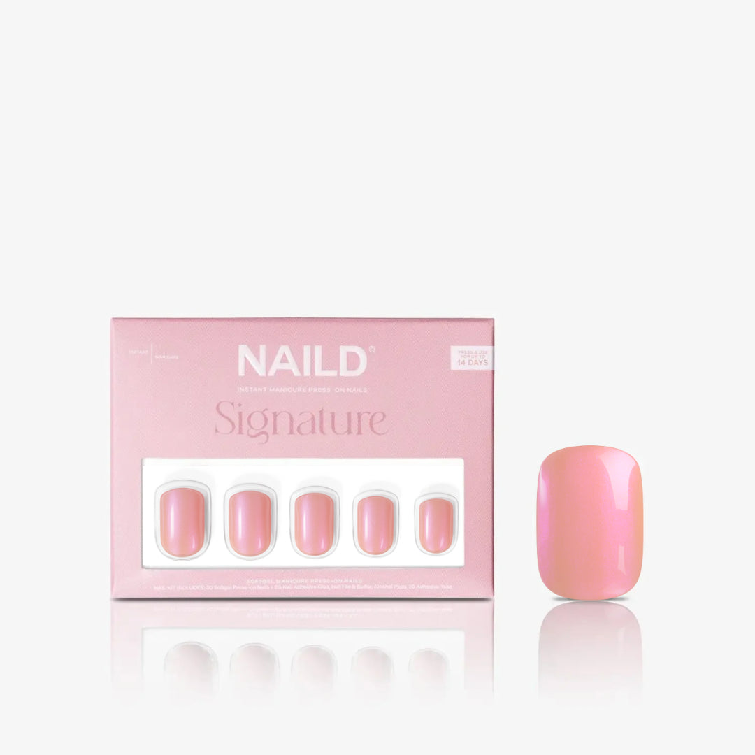 Glazed Rose XS Square  Softgel Press on Nails (inkl. Klebesticker & Nagelkleber)