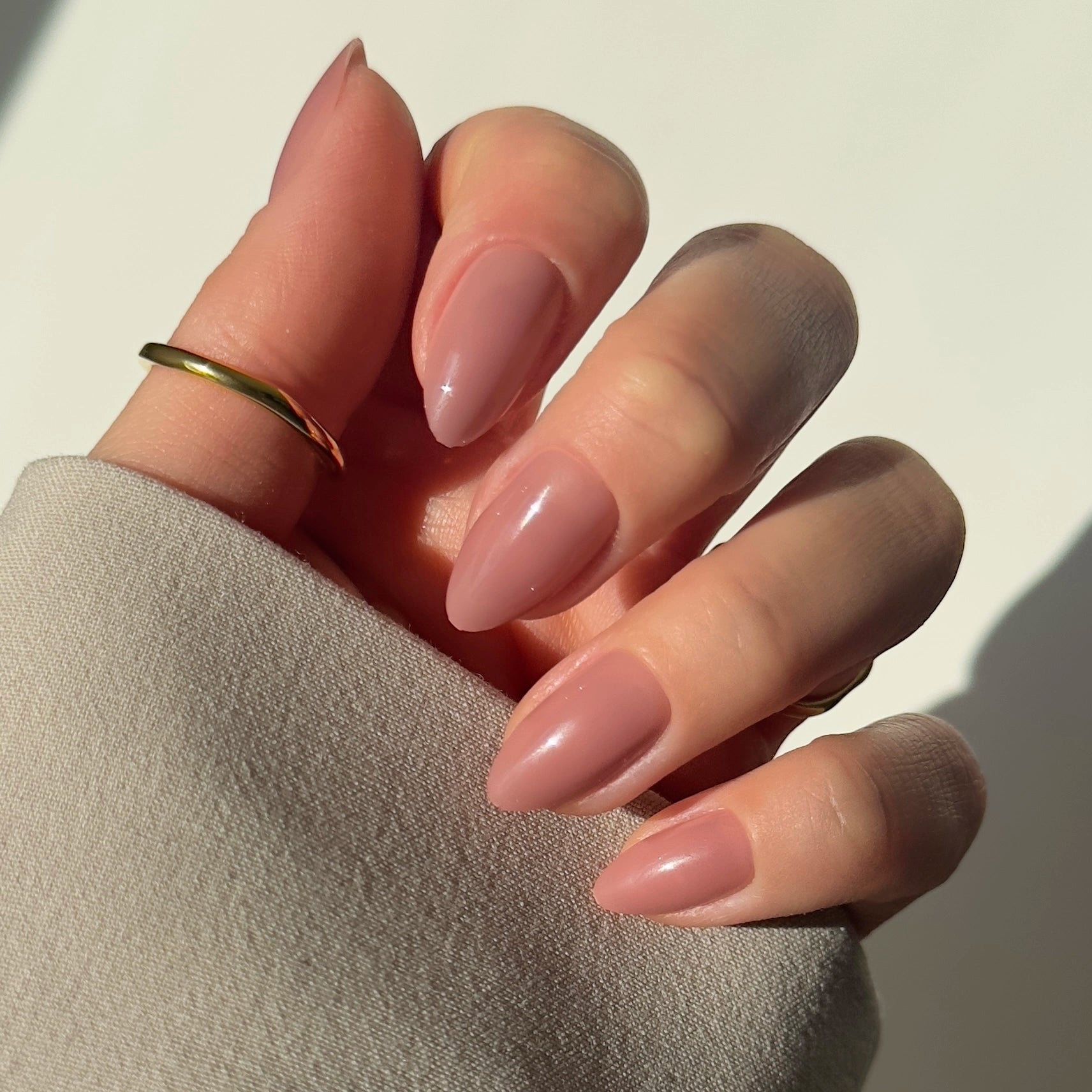 Vintage almond Softgel Press On Nails (inkl. Klebesticker & Nagelkleber)