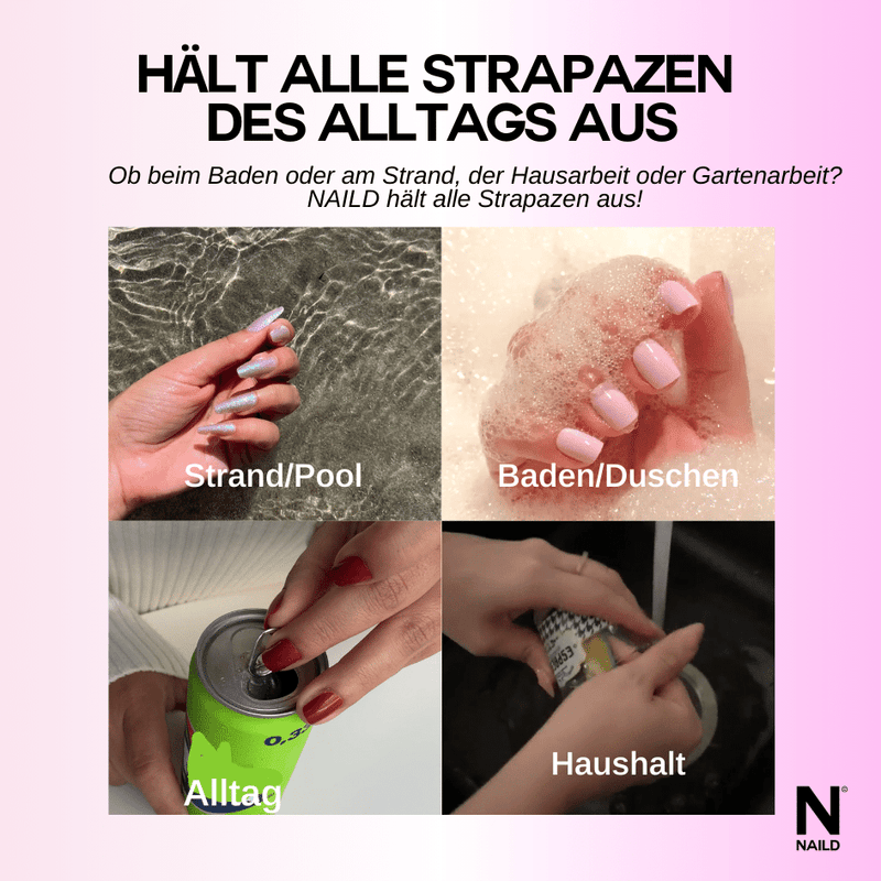 Cashmere Short Square Softgel Press On Nails (inkl. Klebesticker & Nagelkleber)
