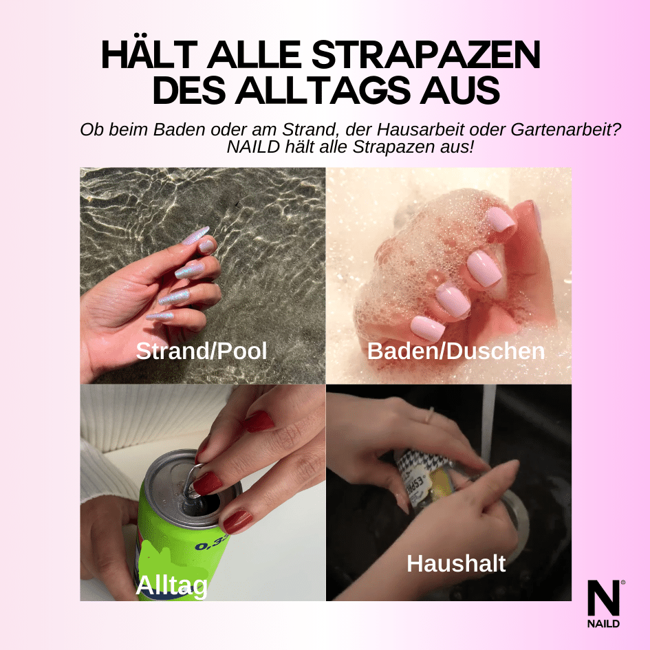 Pink whisper almond Softgel Press On Nails (inkl. Klebesticker & Nagelkleber)