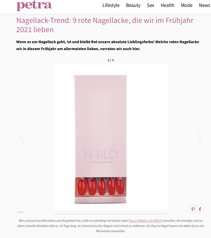 PETRA.DE - "Wer Lust auf eine Alternative zum Nagellack hat, sollte unbedingt NAILD ausprobieren"