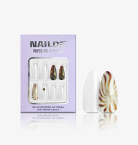 Crystal Petals 3D NAILDZ Softgel Press On Nails (inkl. Klebesticker & Nagelkleber)