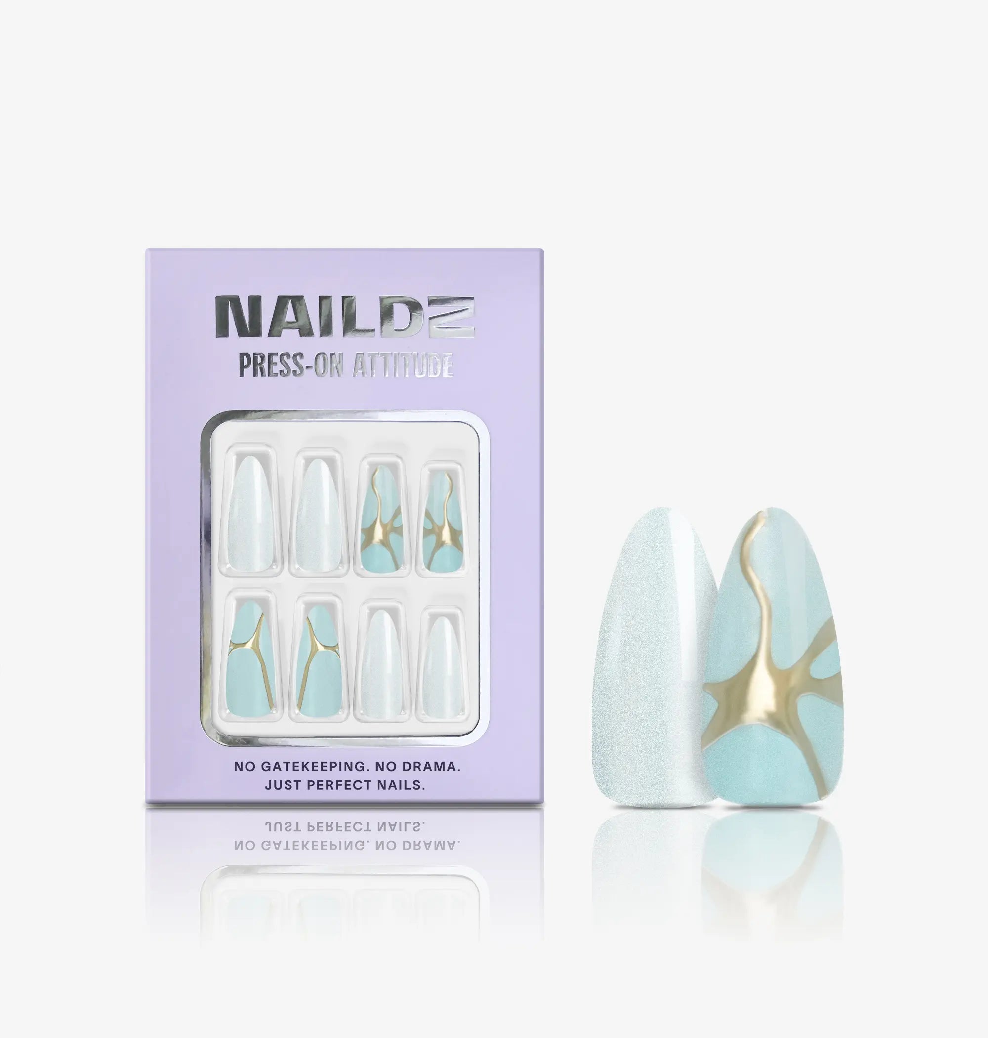 Axis 3D NAILDZ Softgel Press On Nails (inkl. Klebesticker & Nagelkleber)