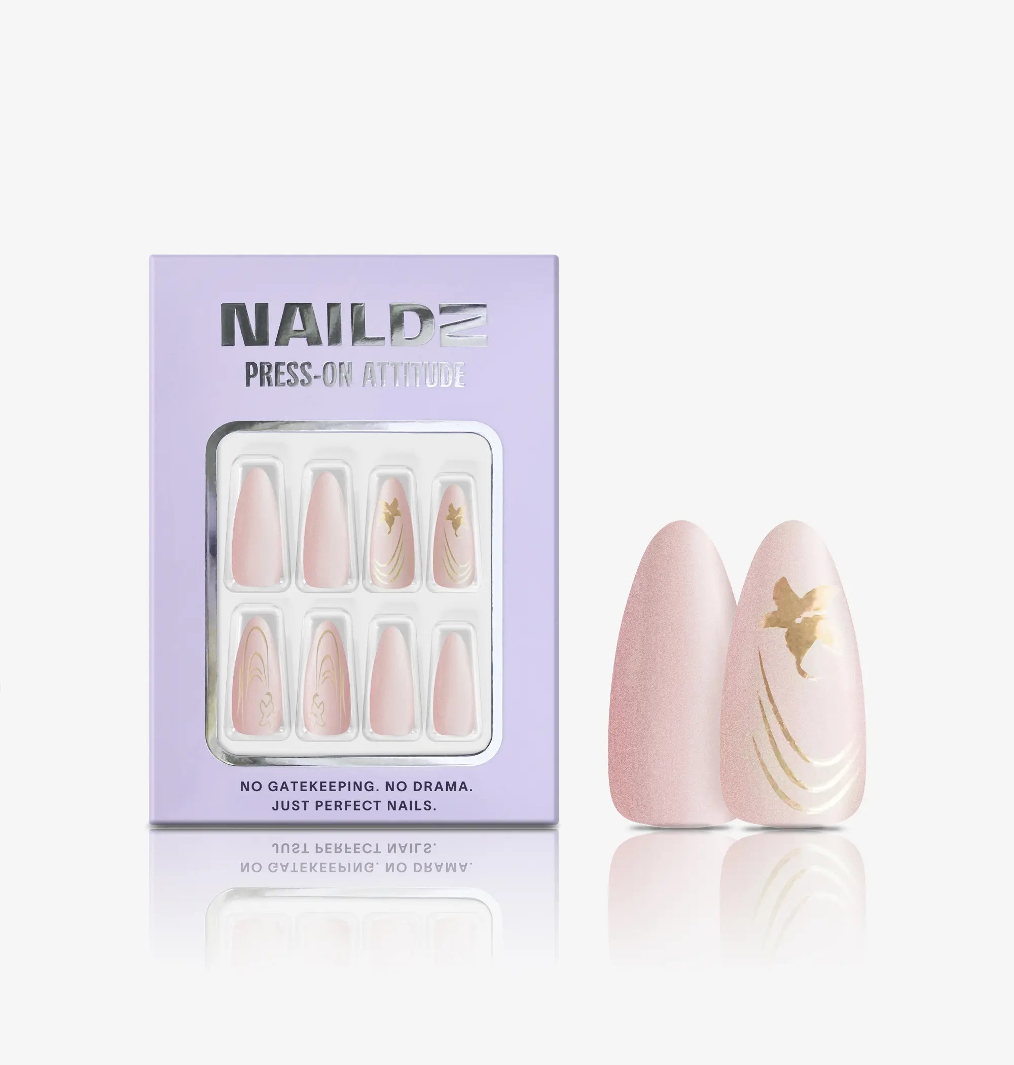 Frame 3D NAILDZ Softgel Press On Nails (inkl. Klebesticker & Nagelkleber)