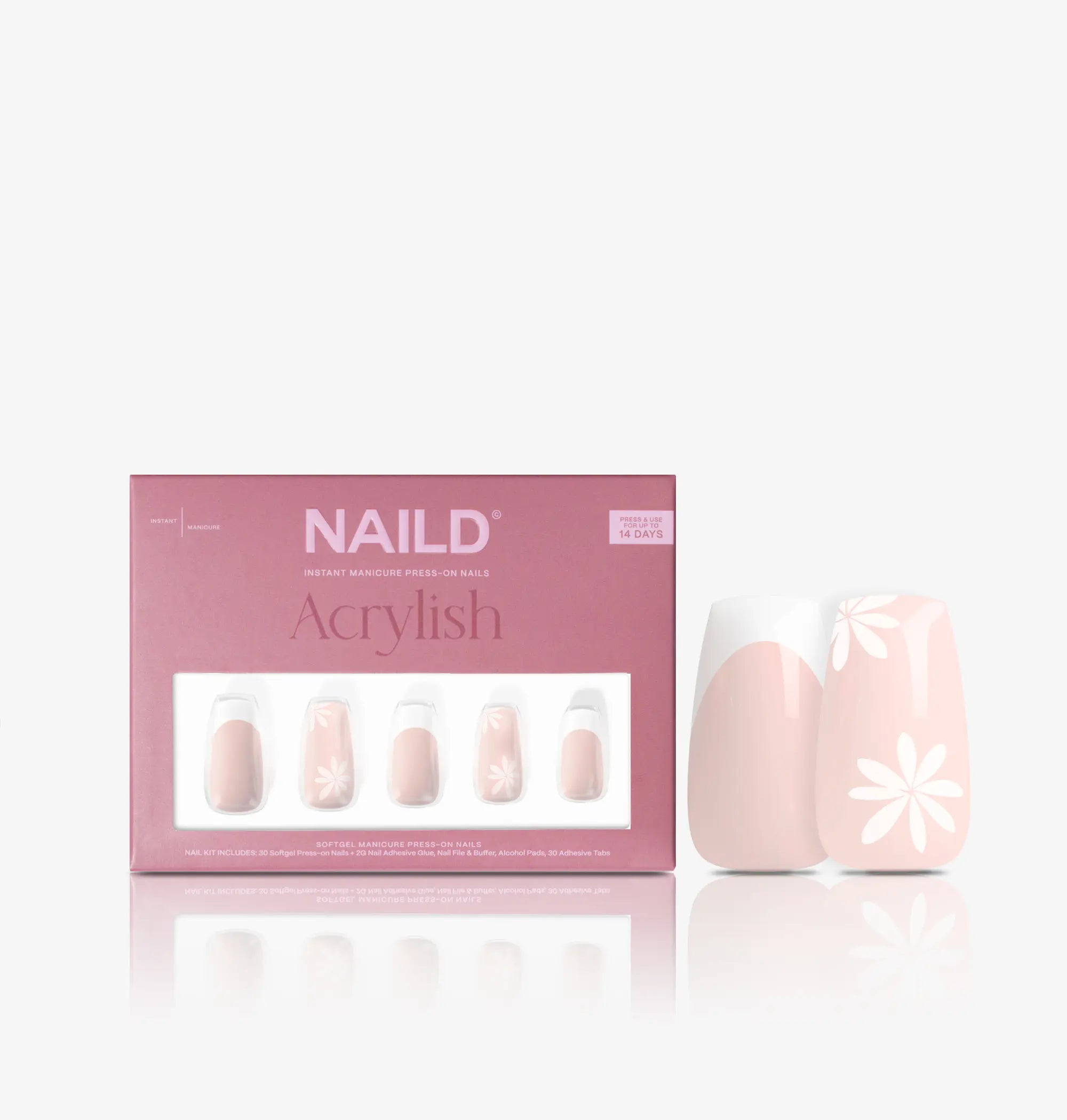 French bloomy coffin Softgel Press on Nails (inkl. Nagelkleber) Limited Edition