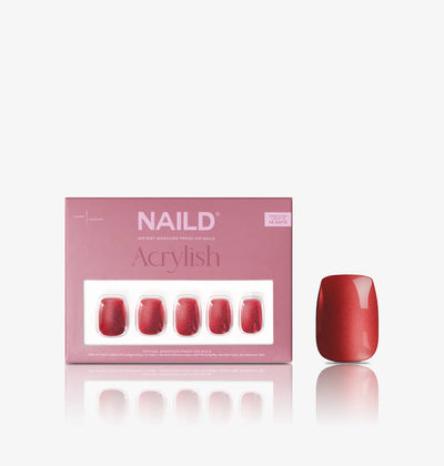 Scarlet Cateye Short XXS Square Softgel Press on Nails (inkl. Klebesticker & Nagelkleber)