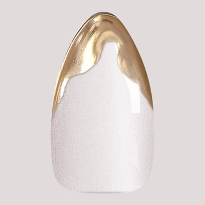 Golden promise I Handmade Softgel Press on Nails I Almond L
