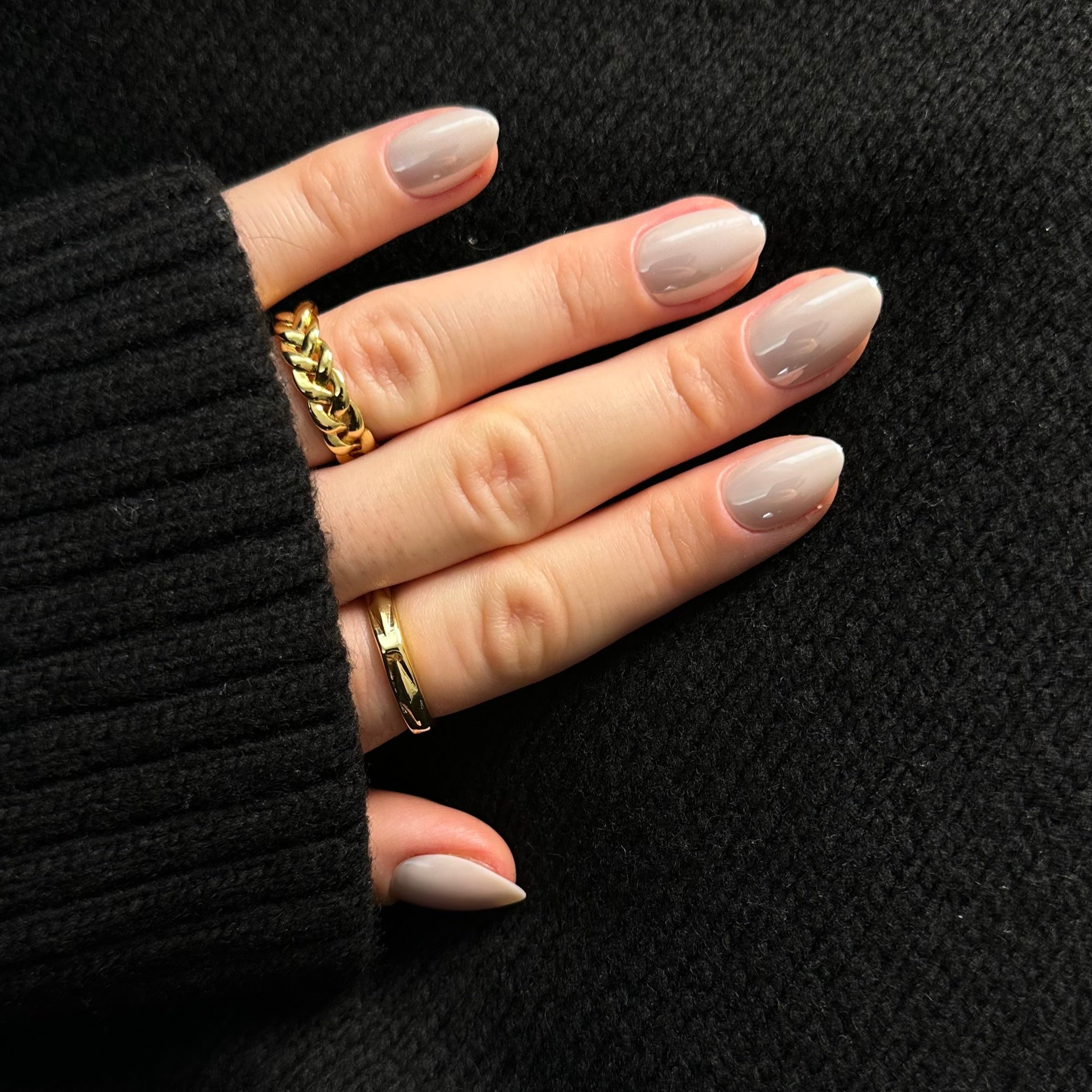 Nude Pearl xs rounded Softgel Press on Nails (inkl. Klebesticker & Nagelkleber)