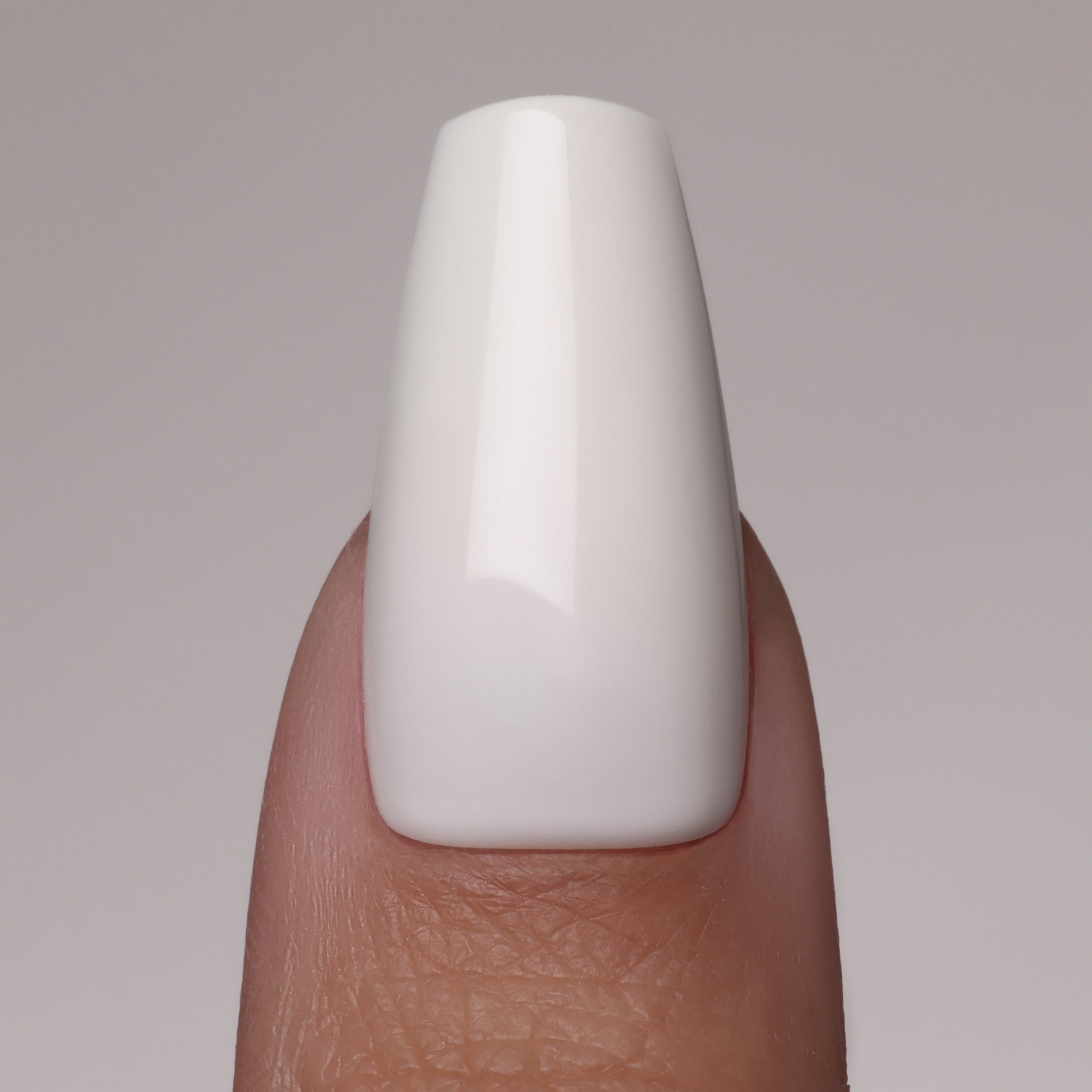 White extra-long Press On Nails (inkl. Nagelkleber)