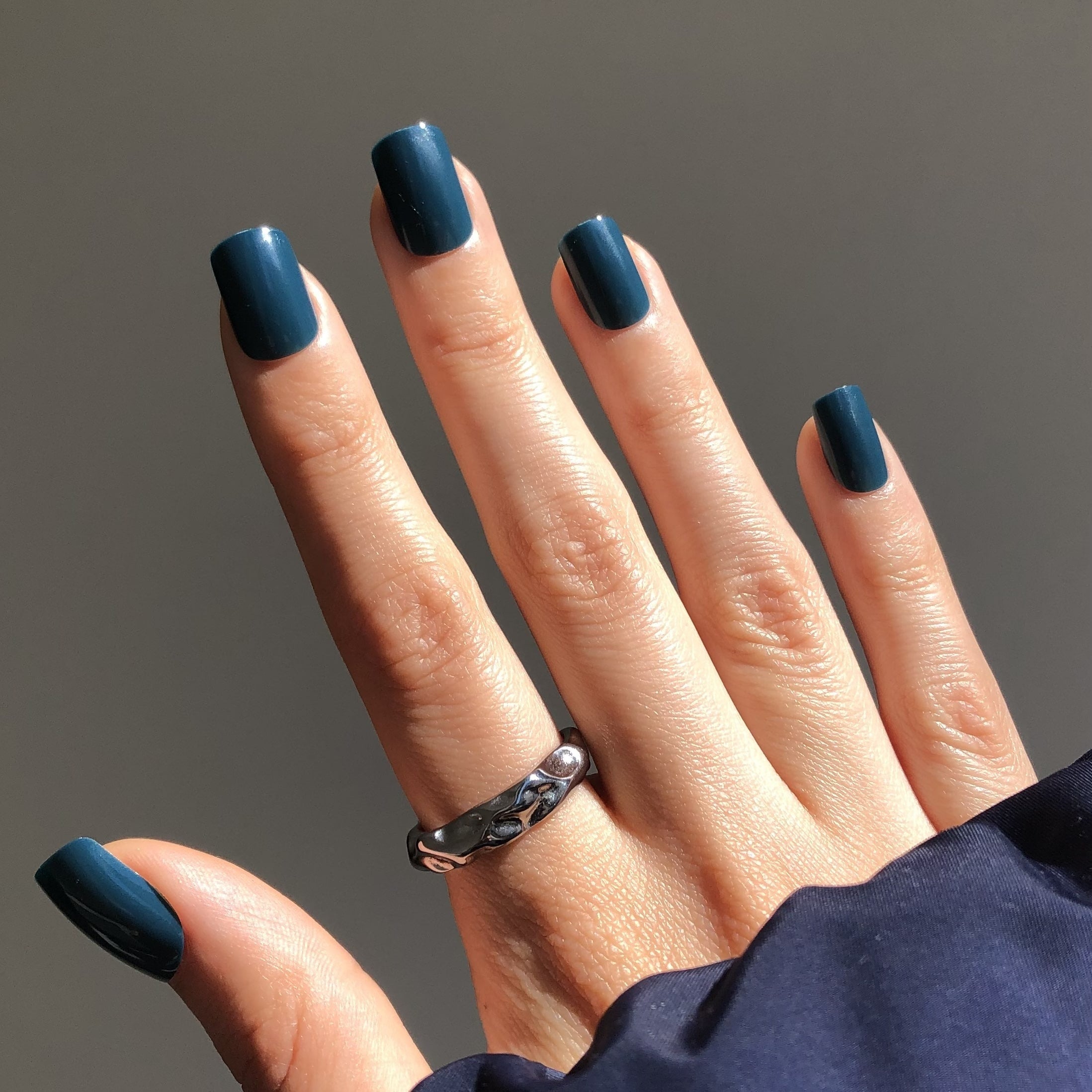Nail art corto navy (incluso colla per unghie)