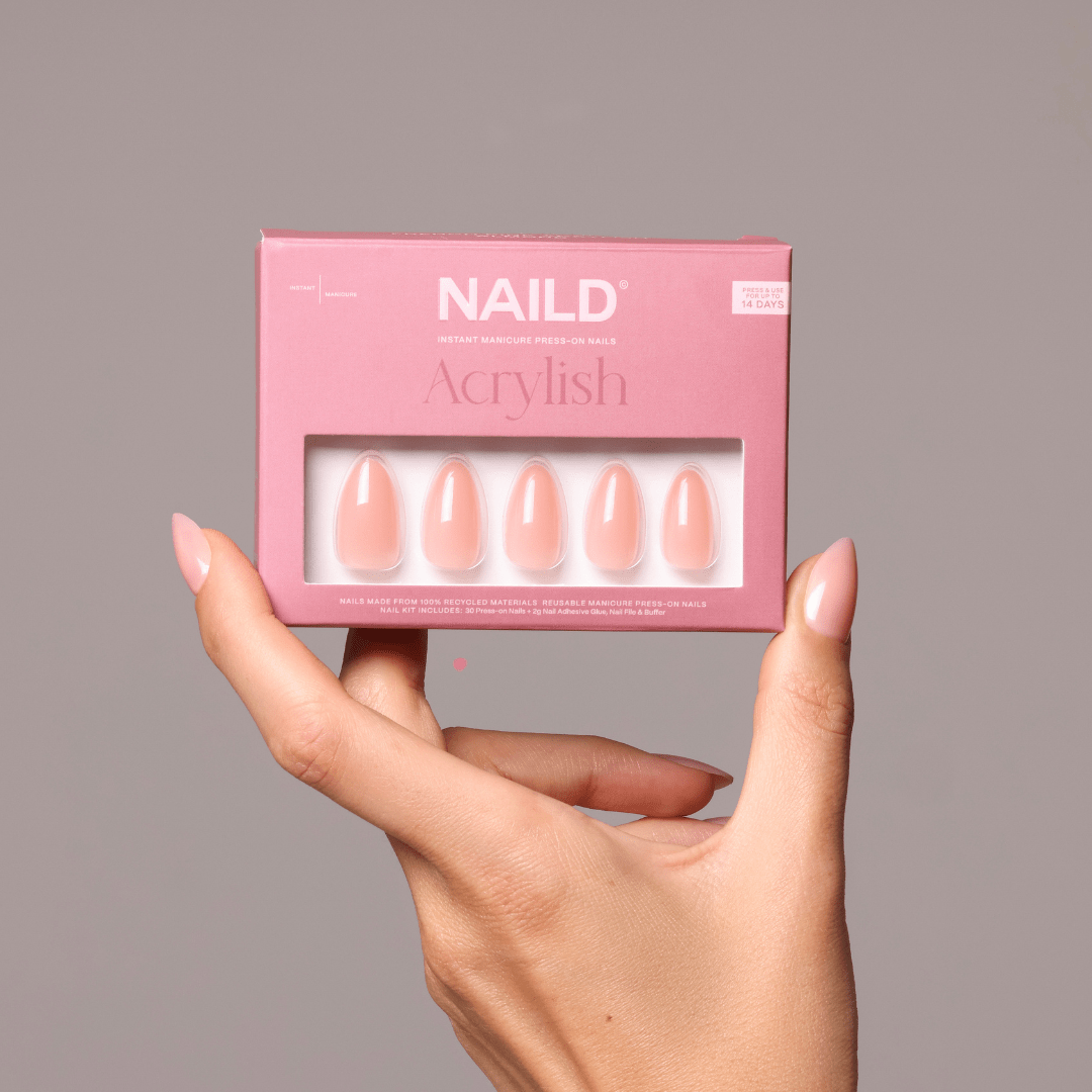 Nude #1 Almond Softgel Press On Nails (inkl. Klebesticker & Nagelkleber)