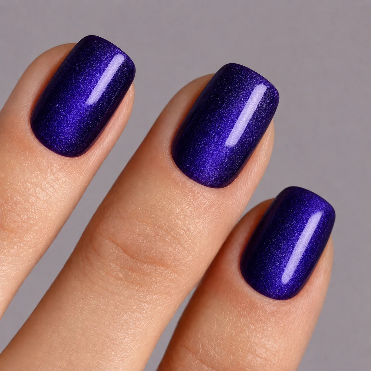 Blue Glitter Short Square Softgel Press On Nails (32 Nägel inkl. Klebesticker & Nagelkleber)