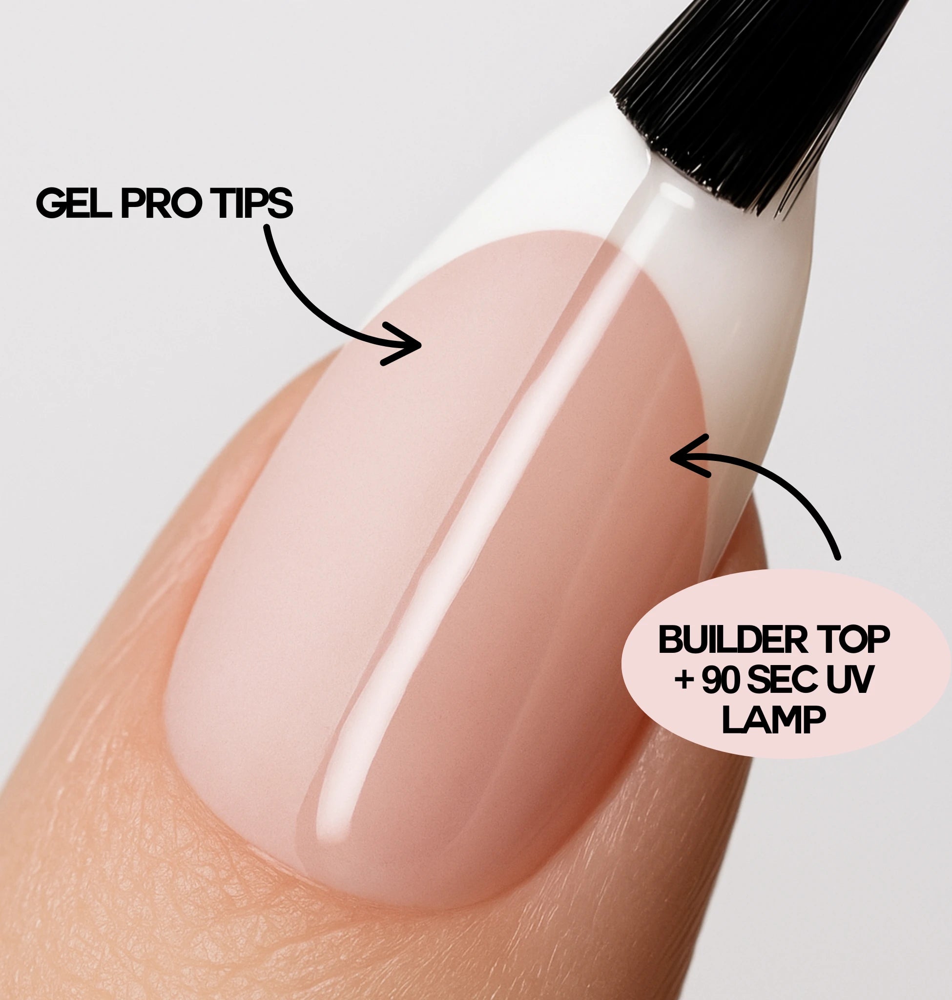 Gel Pro Softgel Tips French Almond (Zum Aushärten mit einer UV Lampe)