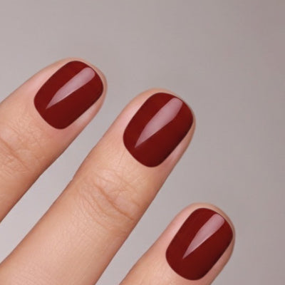 Dark Rose Short XXS Square Softgel Press On Nails (inkl. Klebesticker & Nagelkleber)