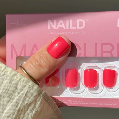 Flamingo Short XXS Square Softgel Press on Nails (32 Nägel inkl. Klebesticker & Nagelkleber)