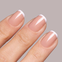 Micro french short s square Softgel Press On Nails (inkl. Klebesticker & Nagelkleber)
