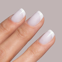 Milky french short s square Softgel Press On Nails (inkl. Klebesticker & Nagelkleber)