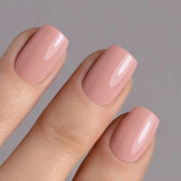 Toffee Nude short s square Softgel Press On Nails (inkl. Klebesticker & Nagelkleber)