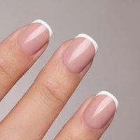 French white short xs Softgel Press On Nails (inkl. Klebesticker & Nagelkleber)