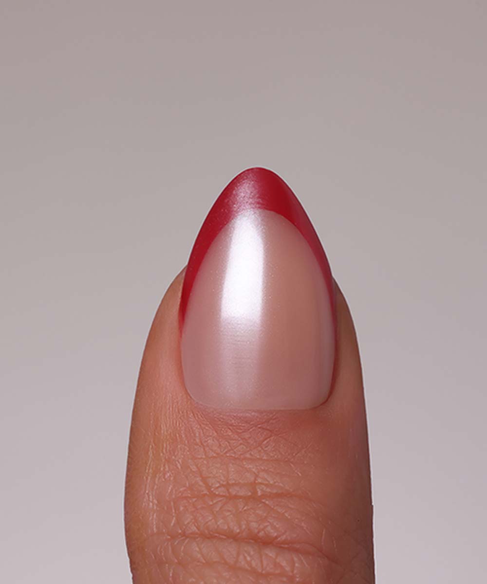 Glazed valentine ACRYLISH (almond) Softgel Press On Nails (NEU)