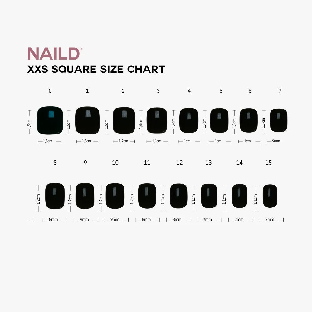 Milkshake Chrome Short XXS Square Softgel Press On Nails (inkl. Klebesticker & Nagelkleber)