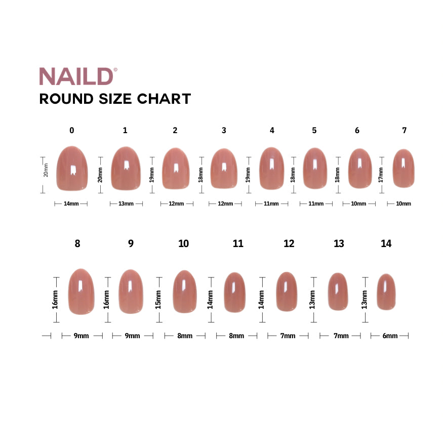 Babe round Softgel Press on Nails (inkl. Klebesticker & Nagelkleber)