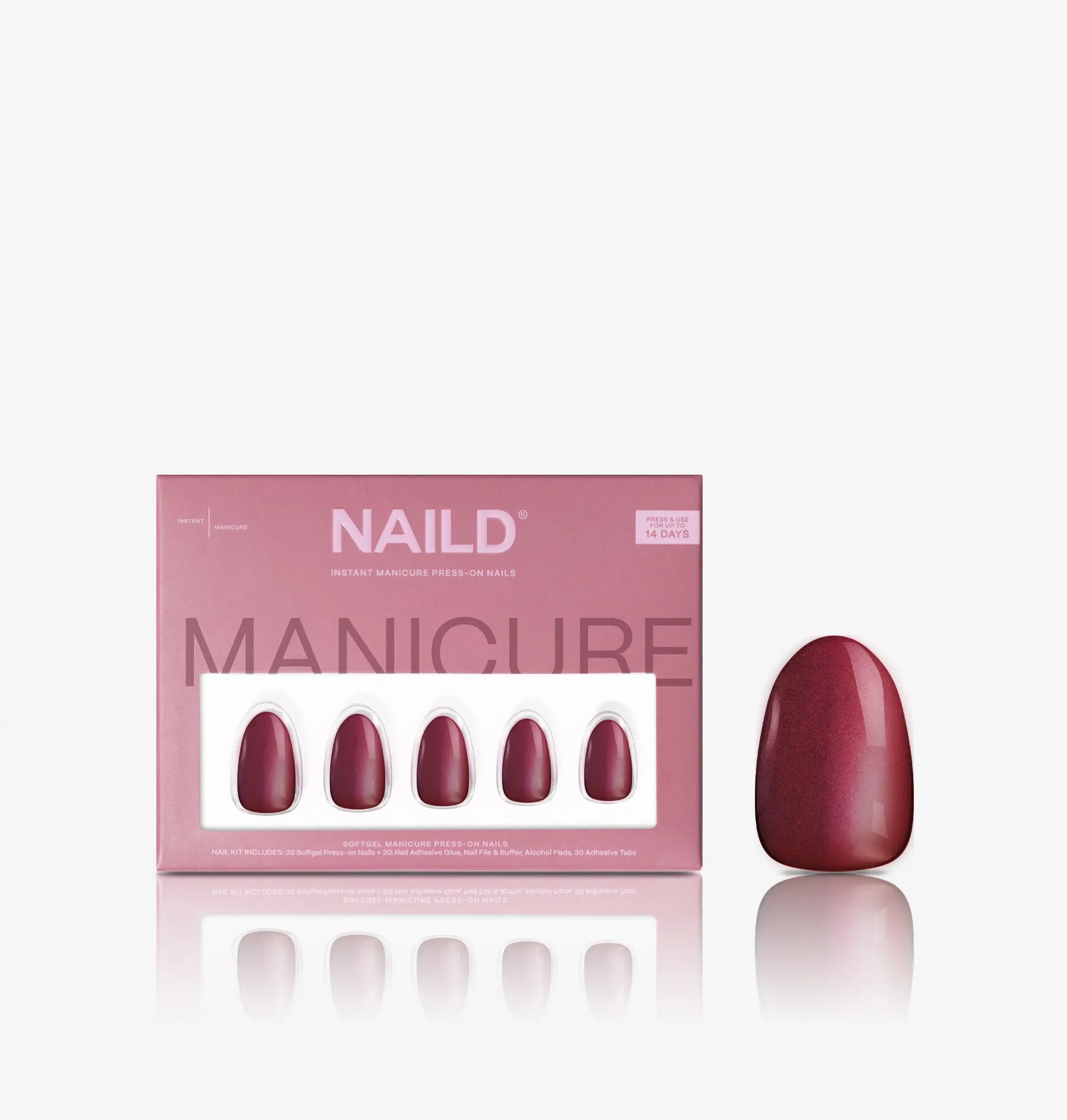 Pillow cateye short rounded Softgel Press on Nails (inclusi adesivi e colla per unghie)