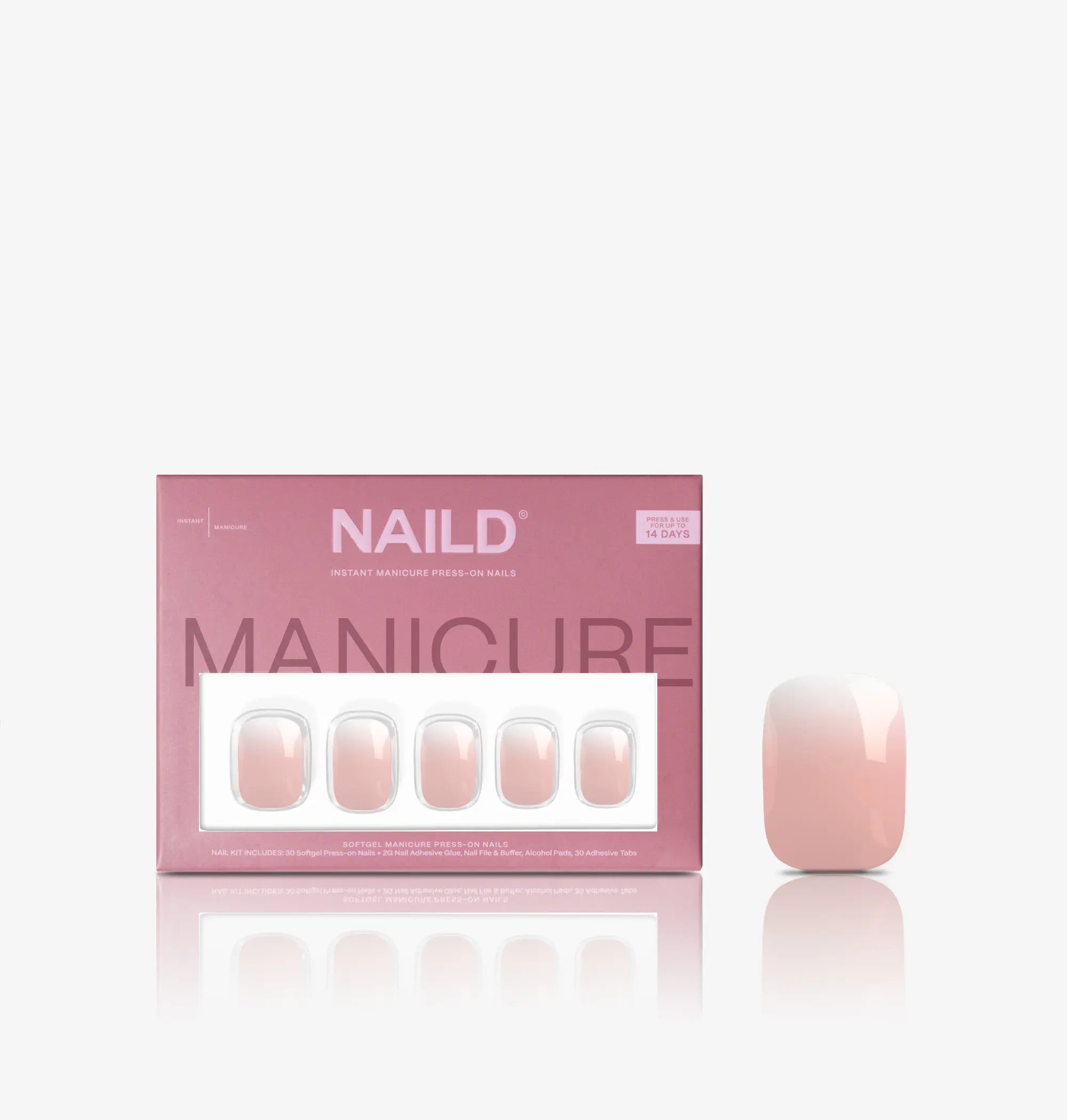 Milkshake short XXS Square Softgel Press on Nails  (inkl. Klebesticker & Nagelkleber)