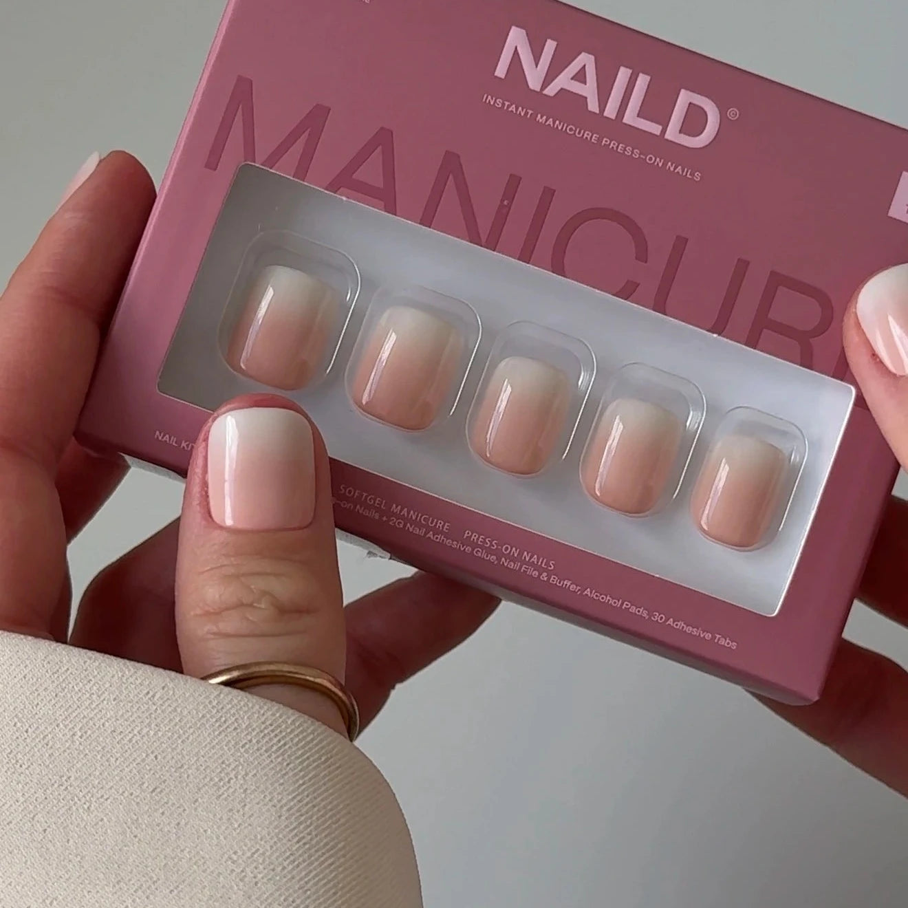 Milkshake short XXS Square Softgel Press on Nails  (inkl. Klebesticker & Nagelkleber)