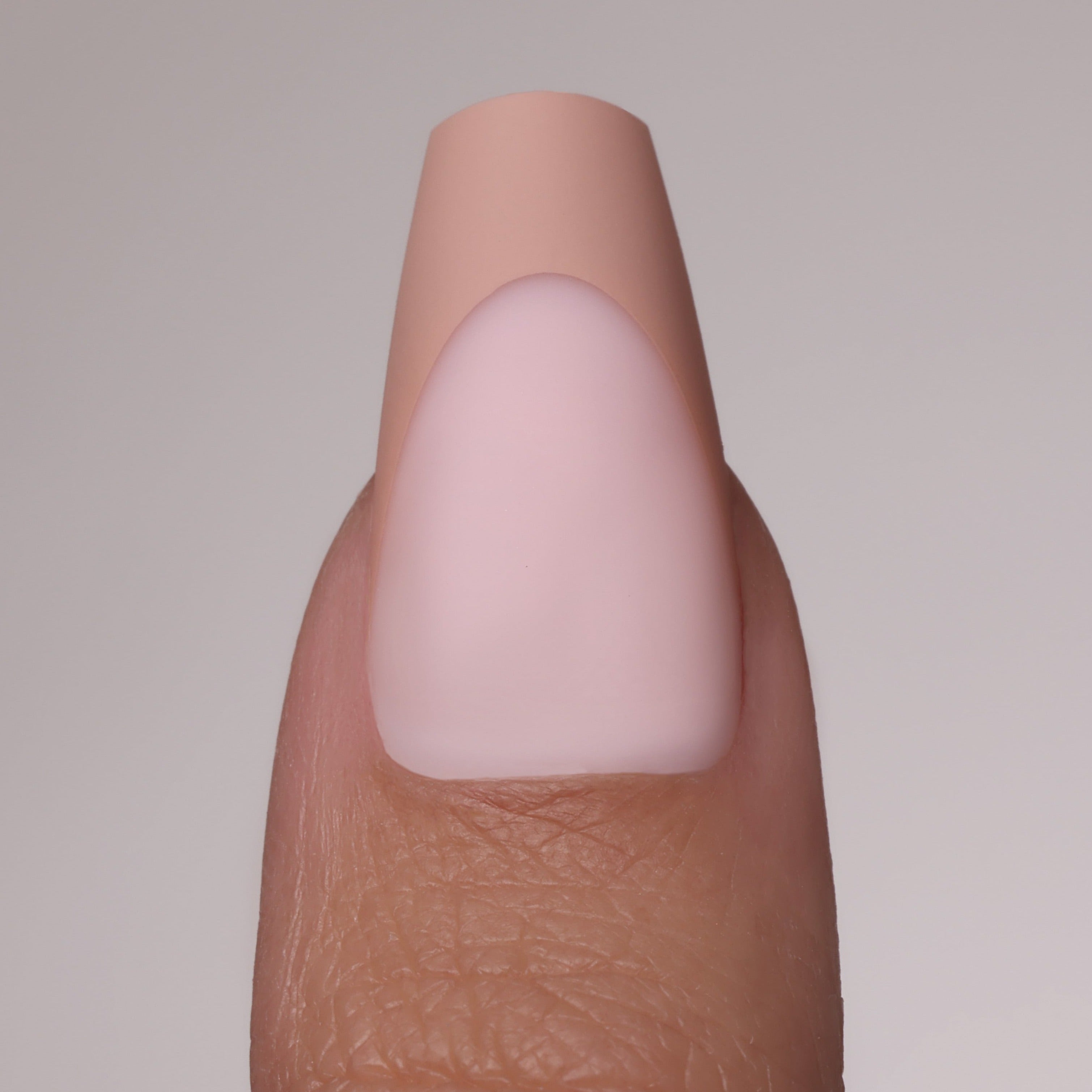 Matt chocolate cream extra-long Press On Nails (inkl. Nagelkleber)